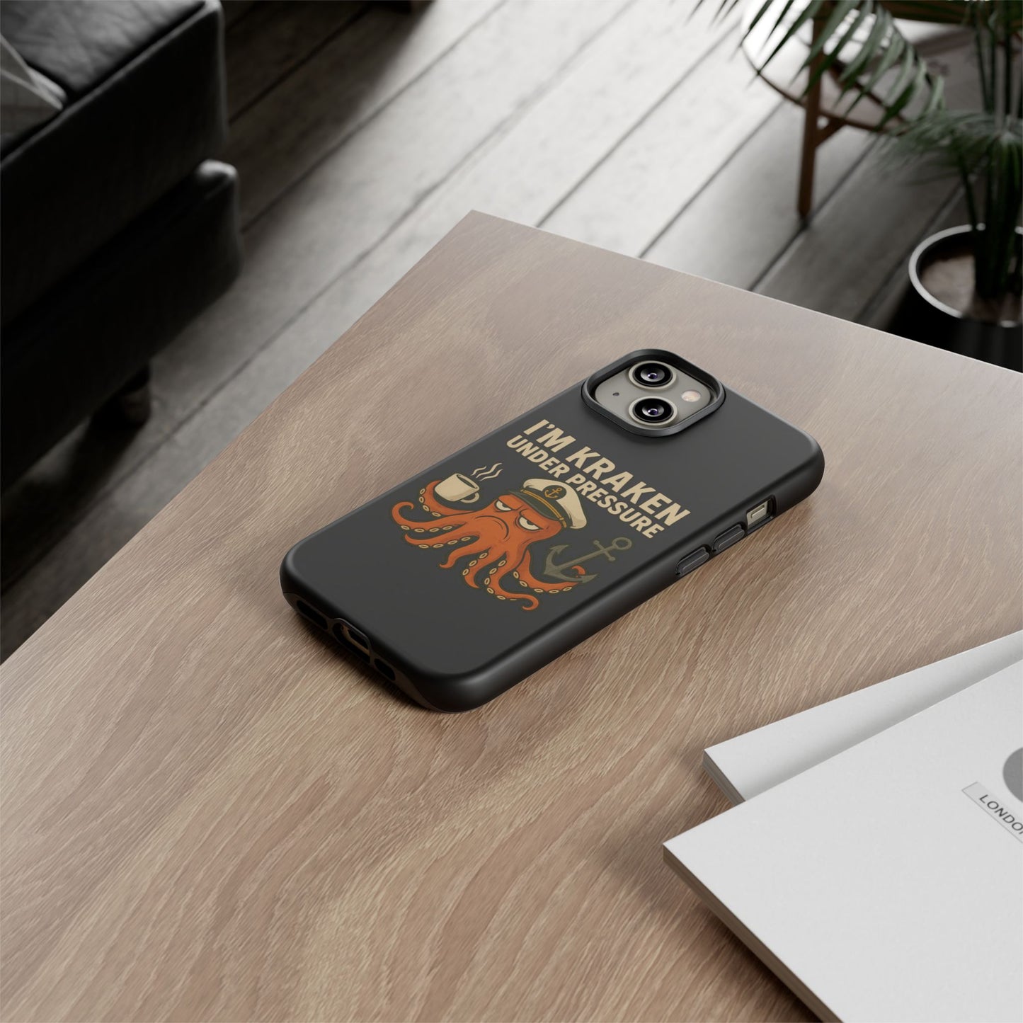 iPhone Case Stressed Octopus 'I'm Kraken Under Pressure' Nautical Phone Case Beach iPhone Case Ocean Themed Case