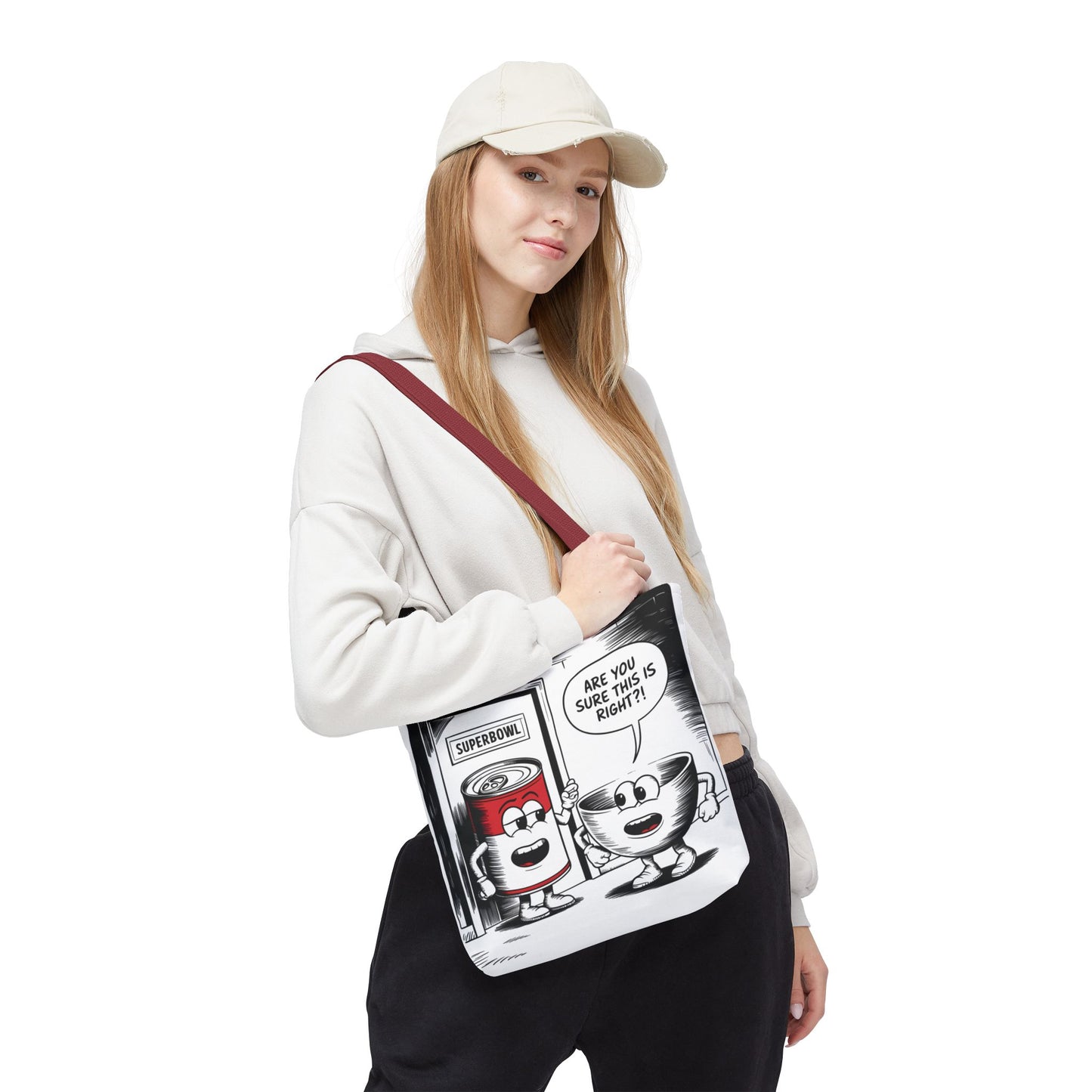 Tote Bag - Comic Superbowl Soup Design