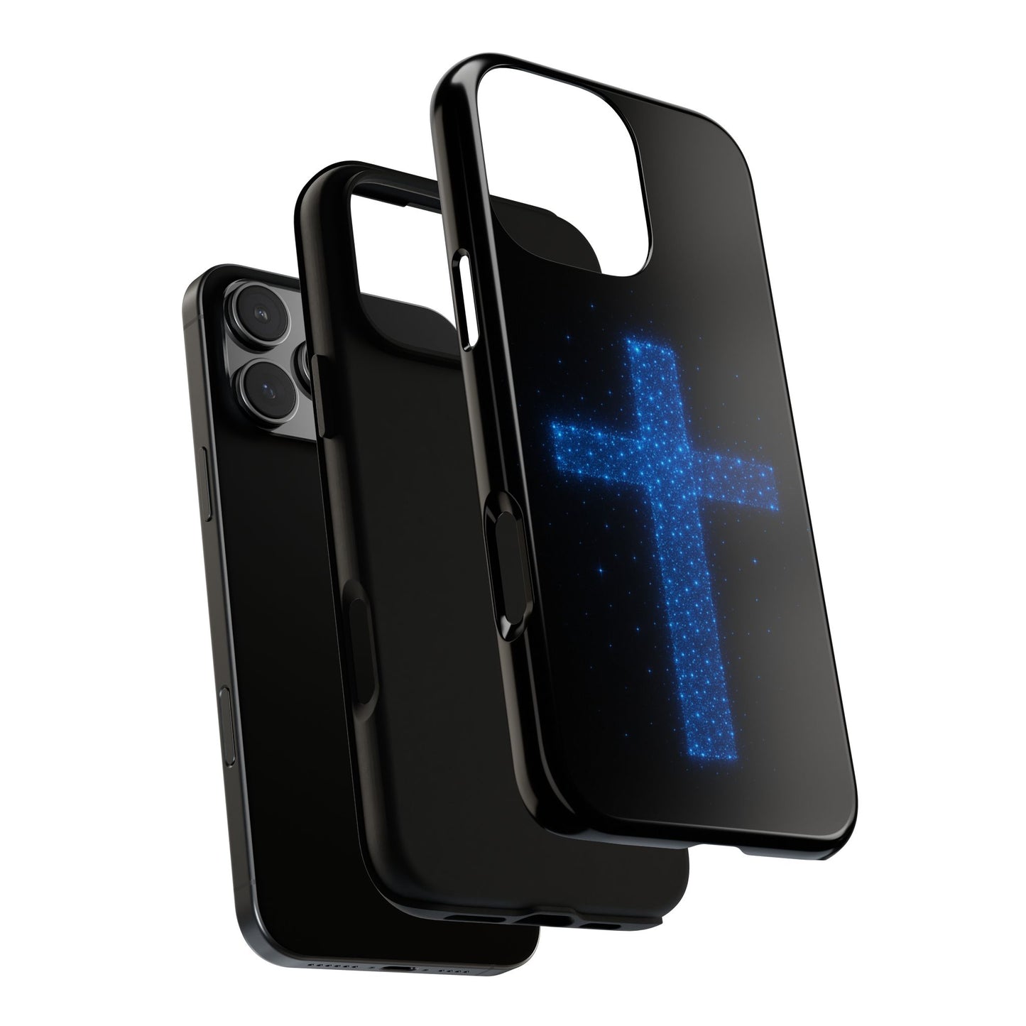 iPhone Case - Bioluminescent Cross Design Christian Phone Case Spiritual iPhone Case Gift for Believers