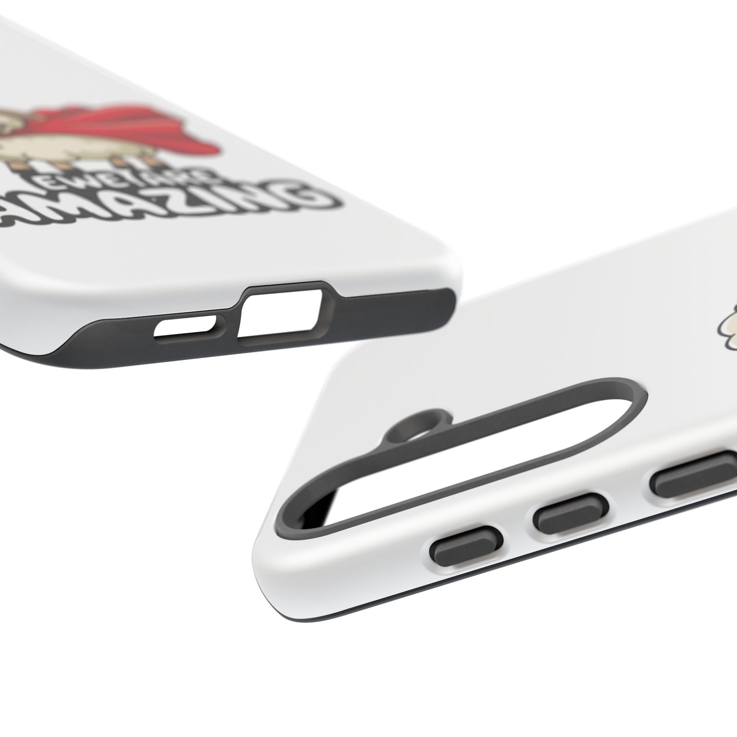 Funny Samsung Case - Cute Sheep Phone Cover - "Ewe Are Amazing" Gift for Her or Him - Animal Pun Superhero Case - Samsung Case