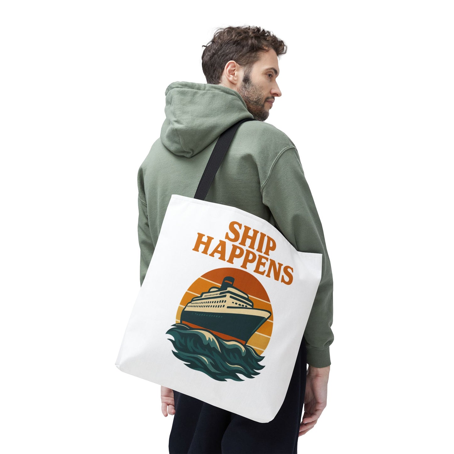 Ship Happens Tote Bag - Fun Nautical Design for Beach Lovers Cruise Bag Unique Gift for Travelers