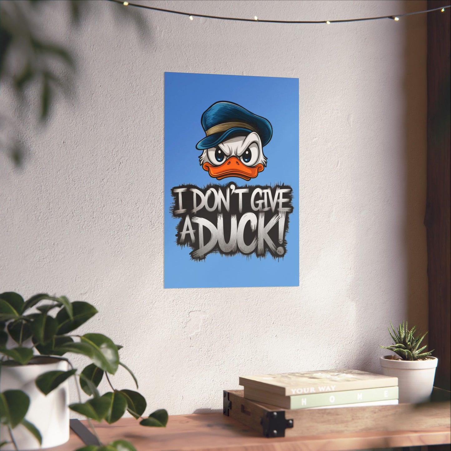 I Don't Give a Duck Angry Duck Poster