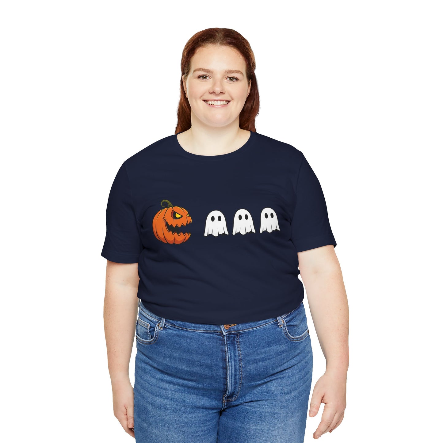 Pumpkin Pac-Man Shirt, Halloween Arcade Tee, Pumpkin Chase Ghosts Tee, Retro Gaming Halloween, Spooky Season Shirt, Vintage Game Pumpkin Top