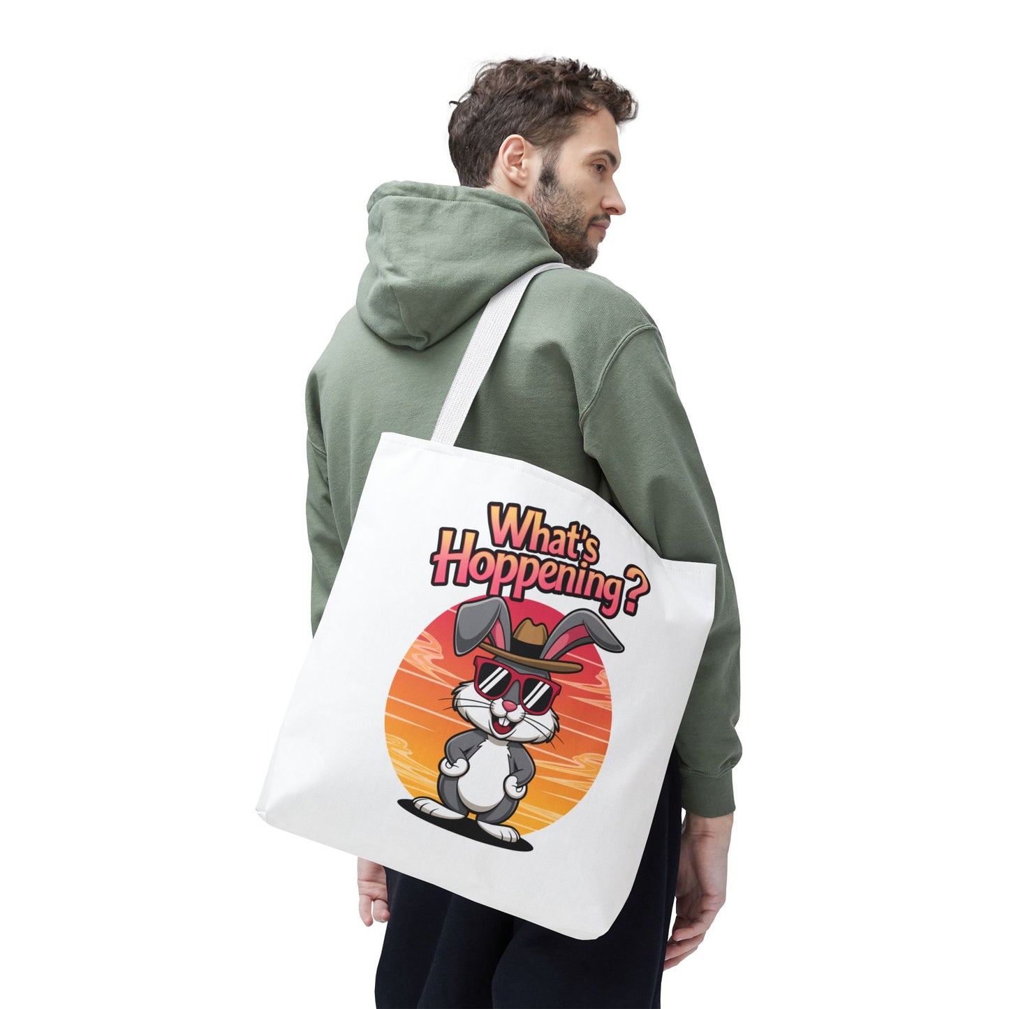 Bunny Tote Bag - 'What's Hoppening'