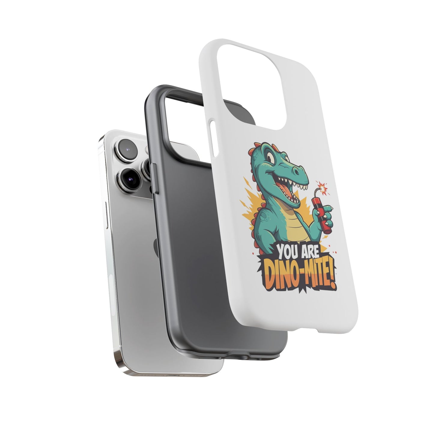 iPhone Case - Dino-Mite Pun Design