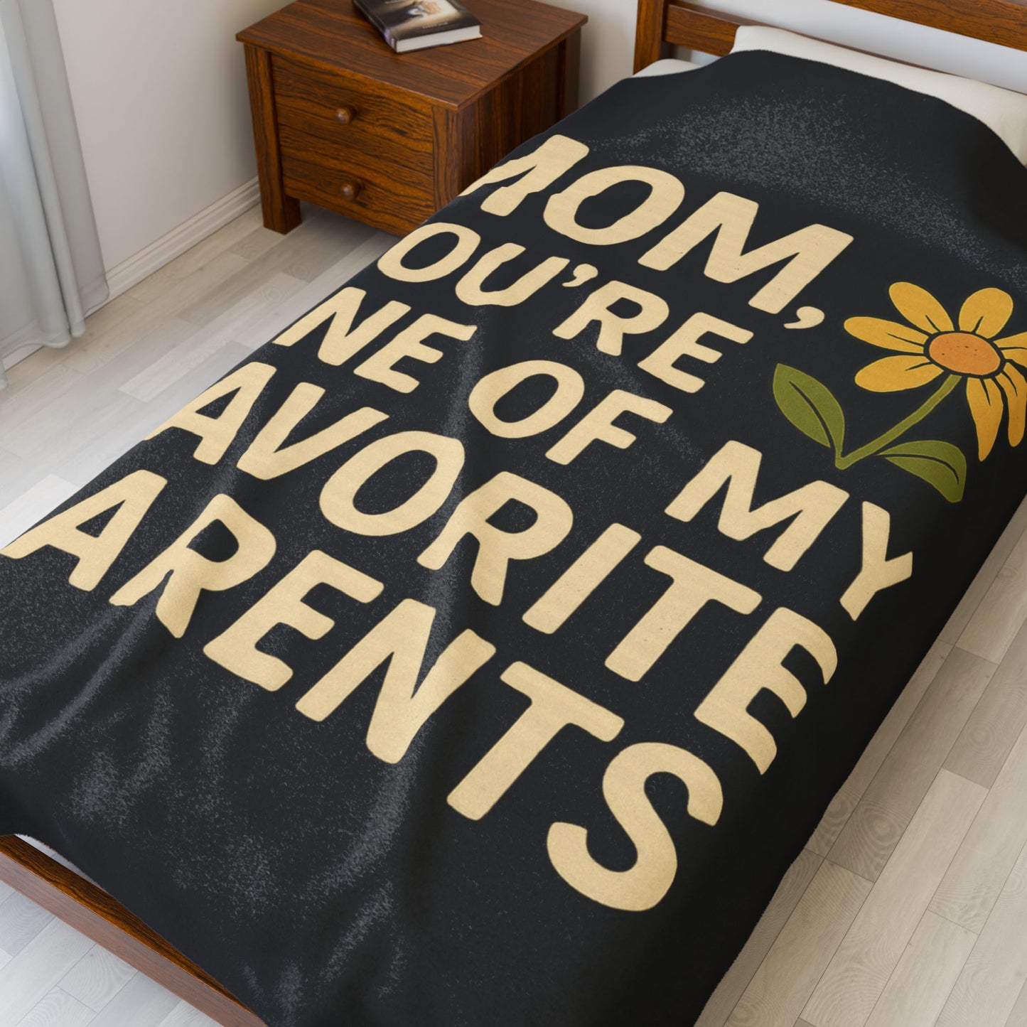 Velveteen Plush Blanket - Mom You're One of My Favorite Parents Mother's Day Throw Blanket Mom Decor