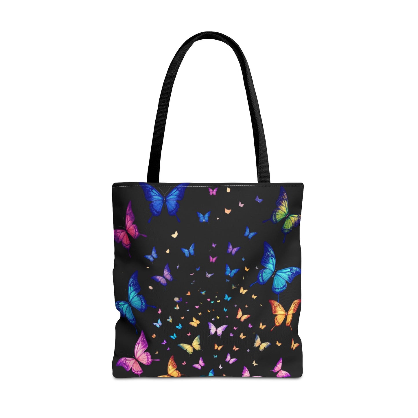 Butterfly Swarm Tote Bag – Colorful Rainbow Butterfly Tote, Aesthetic Canvas Bag, Nature-Inspired Gift, Magical Reusable Eco Purse