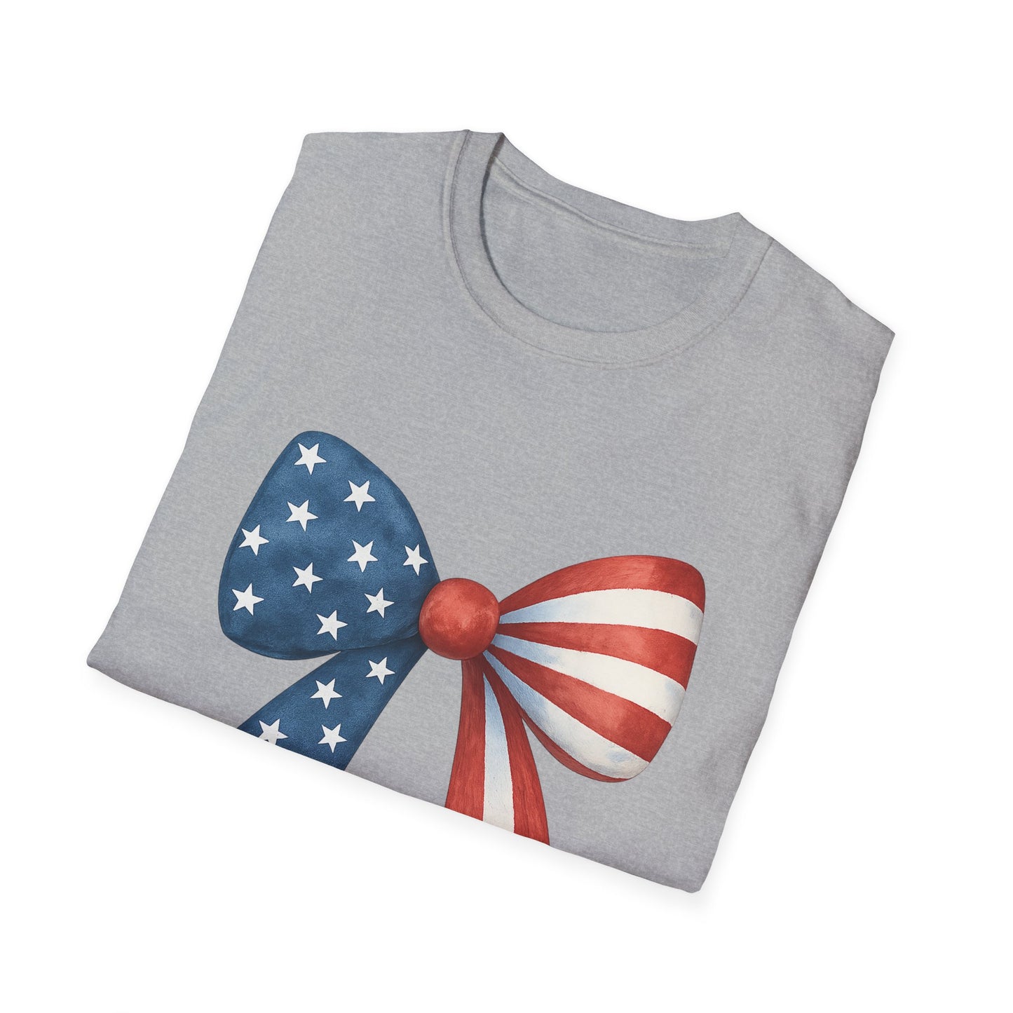 Patriotic Bow USA T-Shirt | 4th of July Shirt | American Flag Bow Tee | Independence Day Shirt | July 4th Graphic Tee | USA Pride Shirt