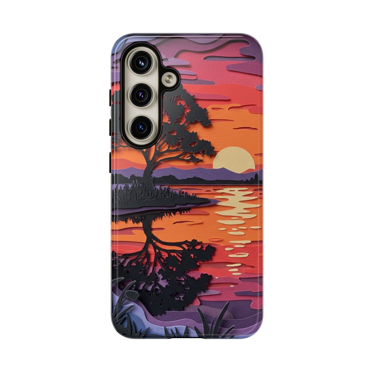 Samsung Galaxy Case - Colorful Paper Art Sunset