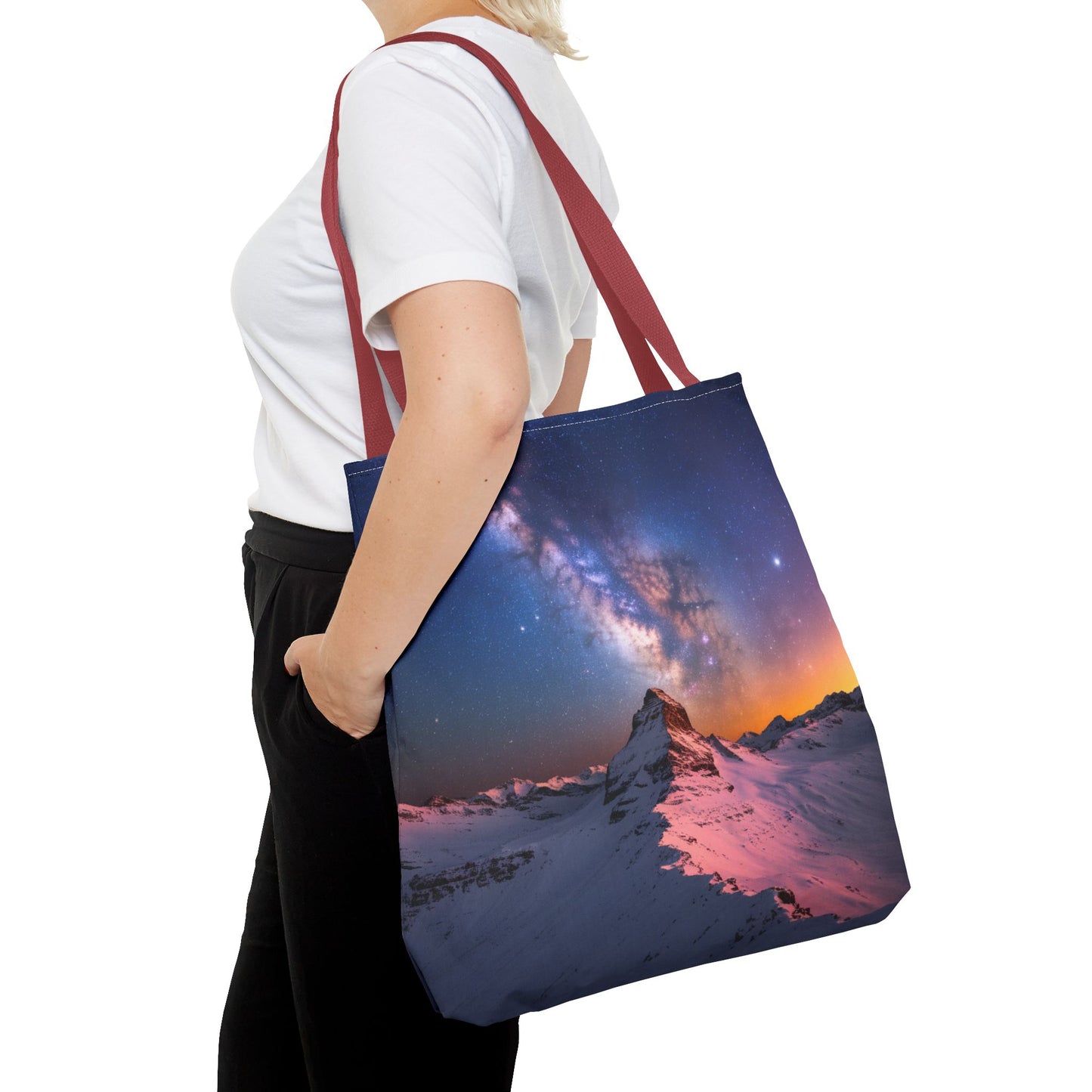 Stunning Mountain Galaxy Tote Bag - Nature Lover's Eco-Friendly Bag