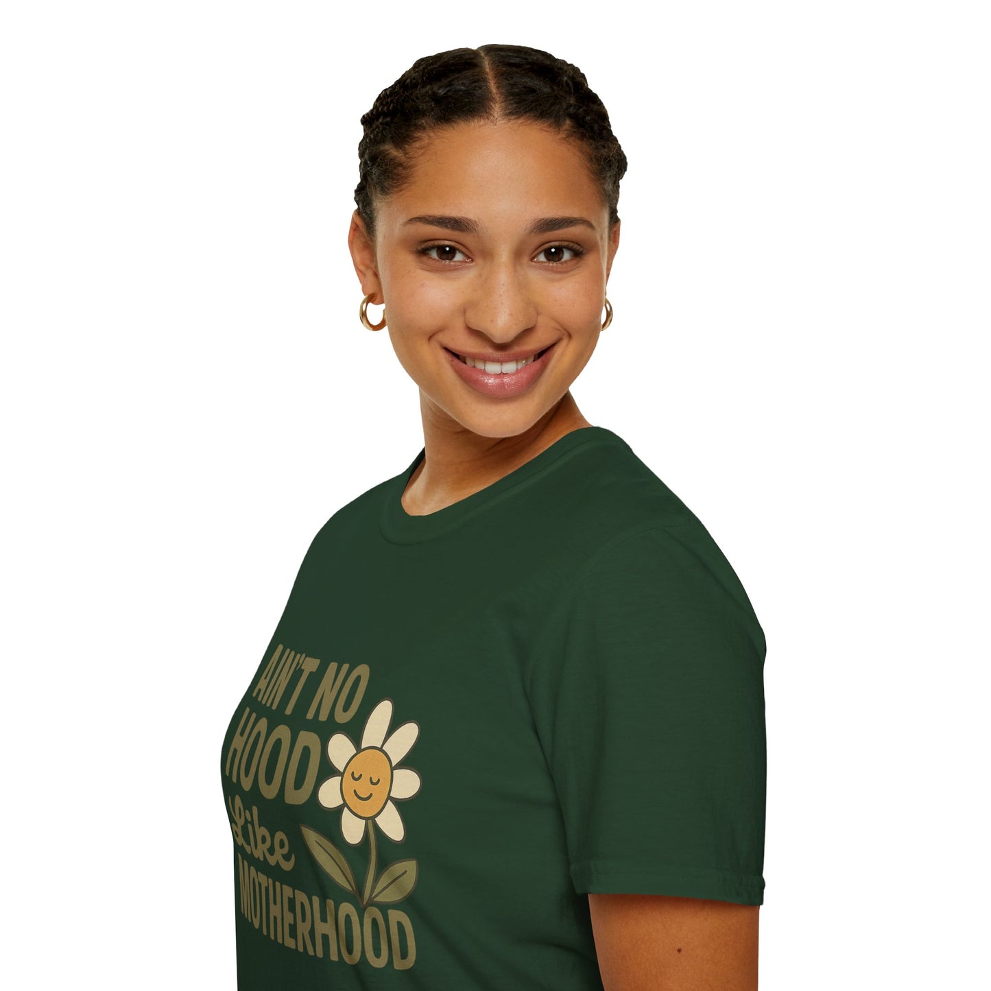 Ain't No Hood Like Motherhood T-Shirt - Unisex Softstyle Tee for Moms Mother's Day Gift