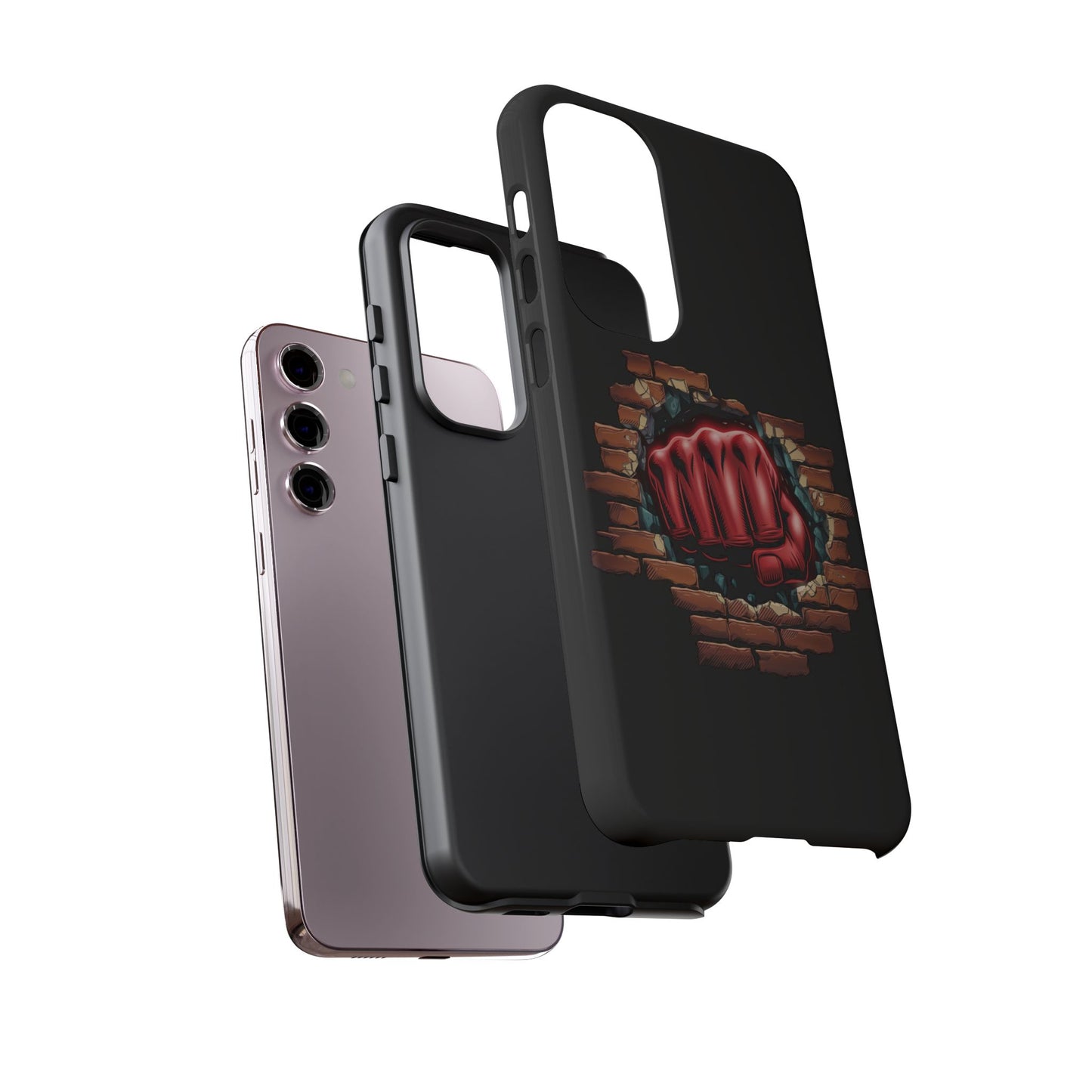Samsung Galaxy Tough Case - Red Fist Smashing Design