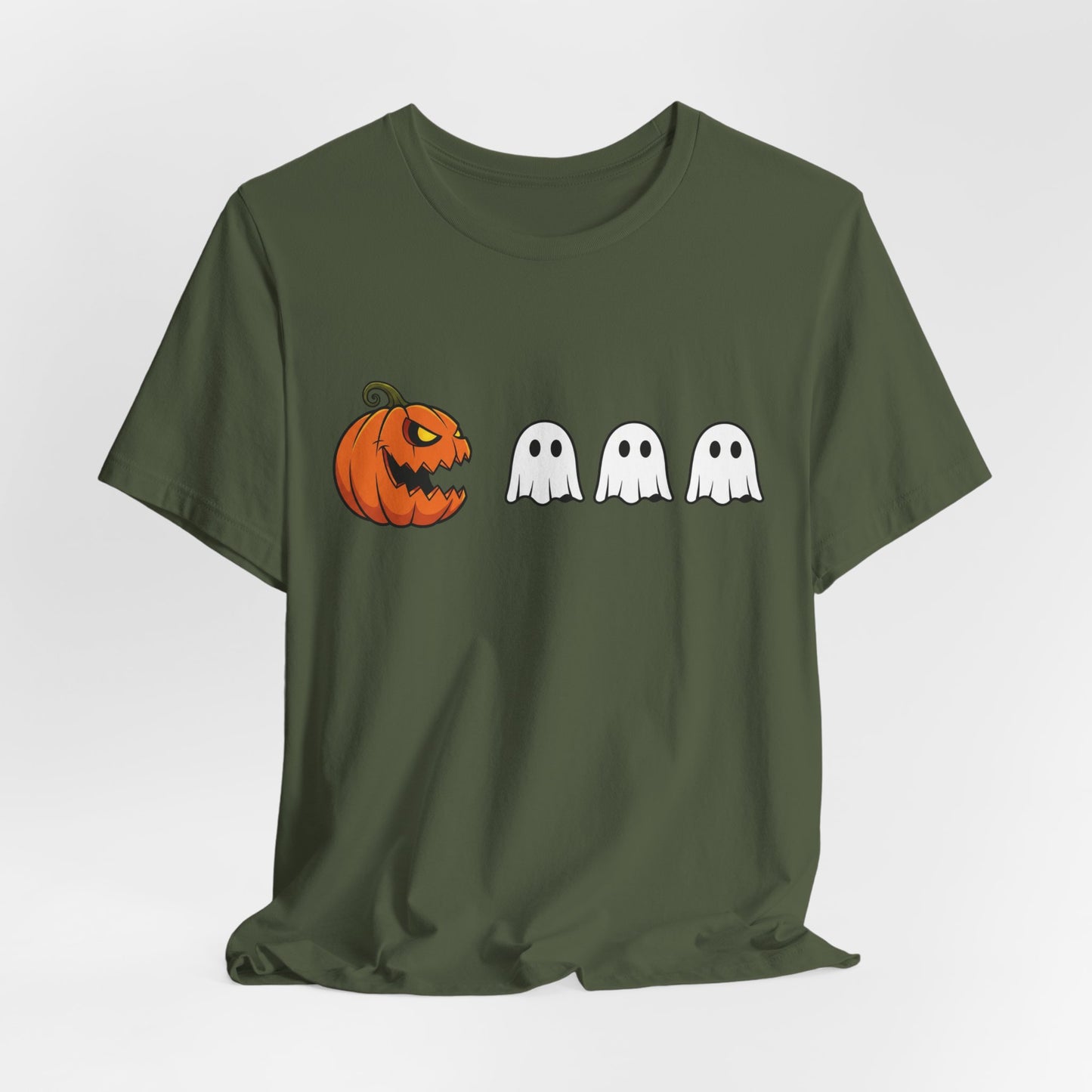 Pumpkin Pac-Man Shirt, Halloween Arcade Tee, Pumpkin Chase Ghosts Tee, Retro Gaming Halloween, Spooky Season Shirt, Vintage Game Pumpkin Top