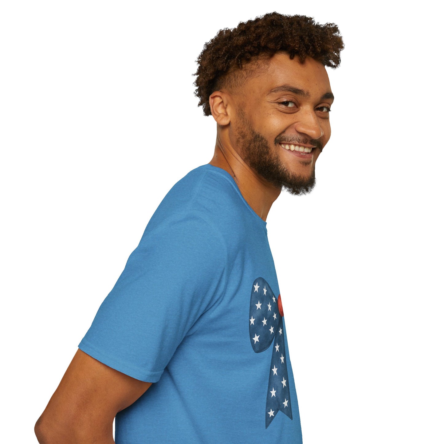 Patriotic Bow USA T-Shirt | 4th of July Shirt | American Flag Bow Tee | Independence Day Shirt | July 4th Graphic Tee | USA Pride Shirt