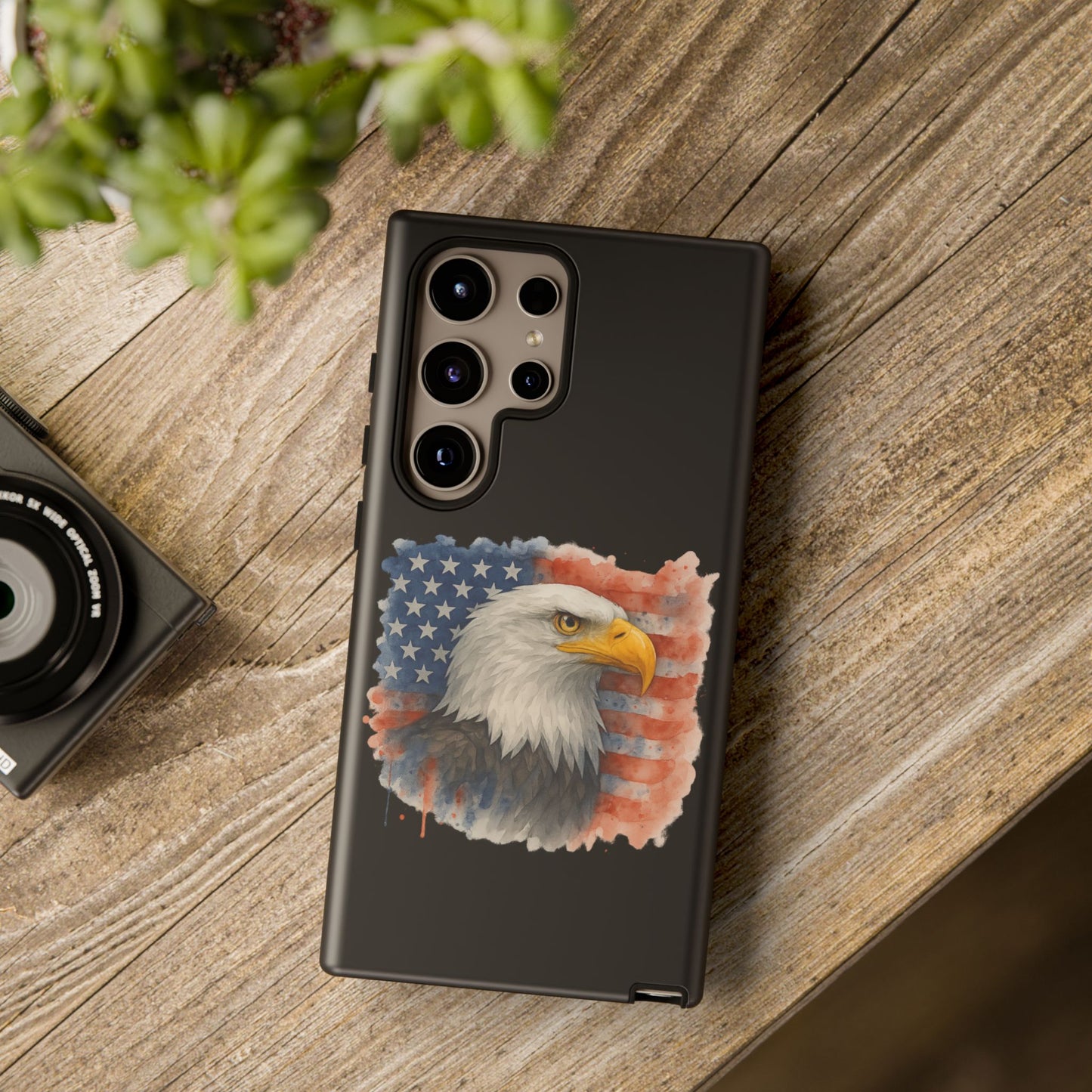 Eagle Flag Phone Case for Samsung Phone - Patriotic Tough Case for Freedom Lovers 4th of July Case Memorial Day Veteran's Day