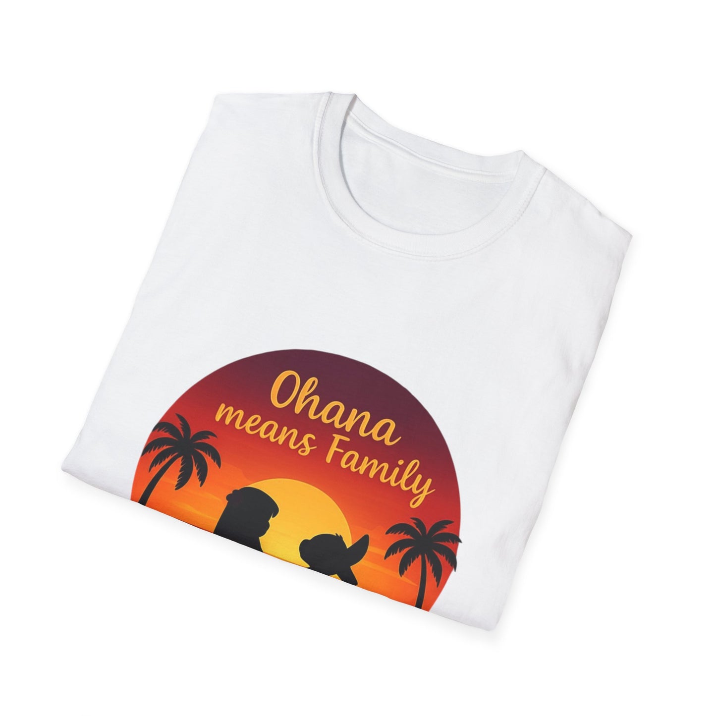 Ohana Means Family Shirt - Cute Sunset Graphic Tee, Hawaiian Family Quote Shirt, Family Inspired T-Shirt, Matching Vacation Outfit