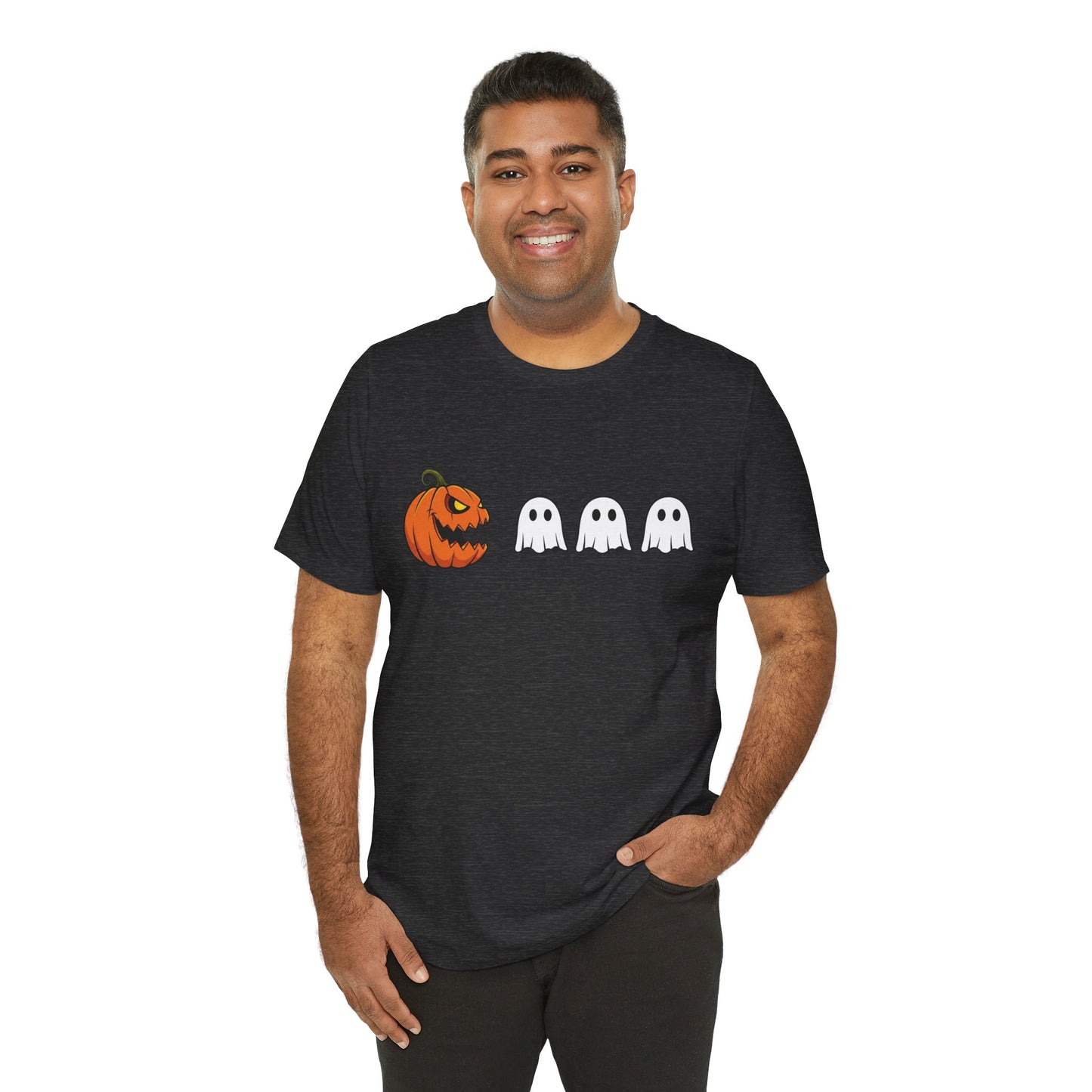 Pumpkin Pac-Man Shirt, Halloween Arcade Tee, Pumpkin Chase Ghosts Tee, Retro Gaming Halloween, Spooky Season Shirt, Vintage Game Pumpkin Top