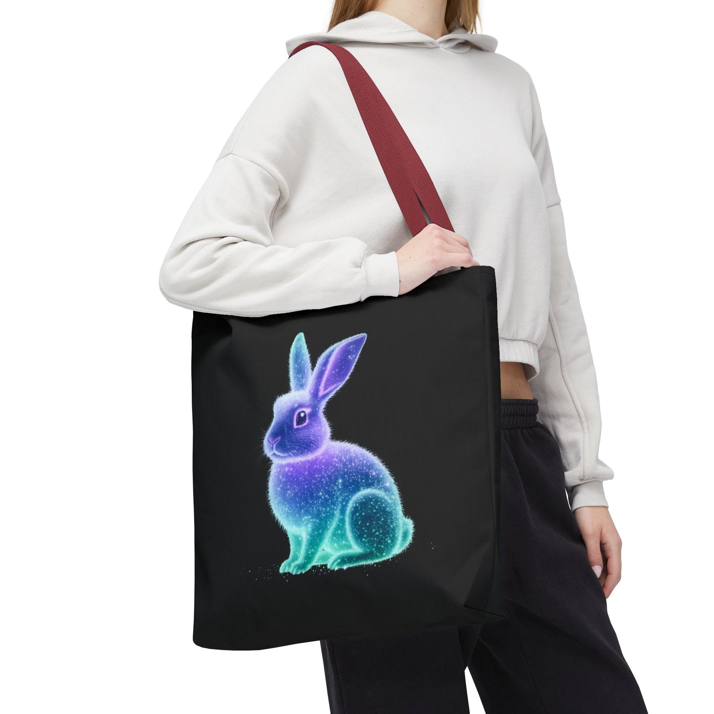 Bioluminescent Easter Bunny Tote Bag Easter Bag Easter Tote Reusable Shopping Bag