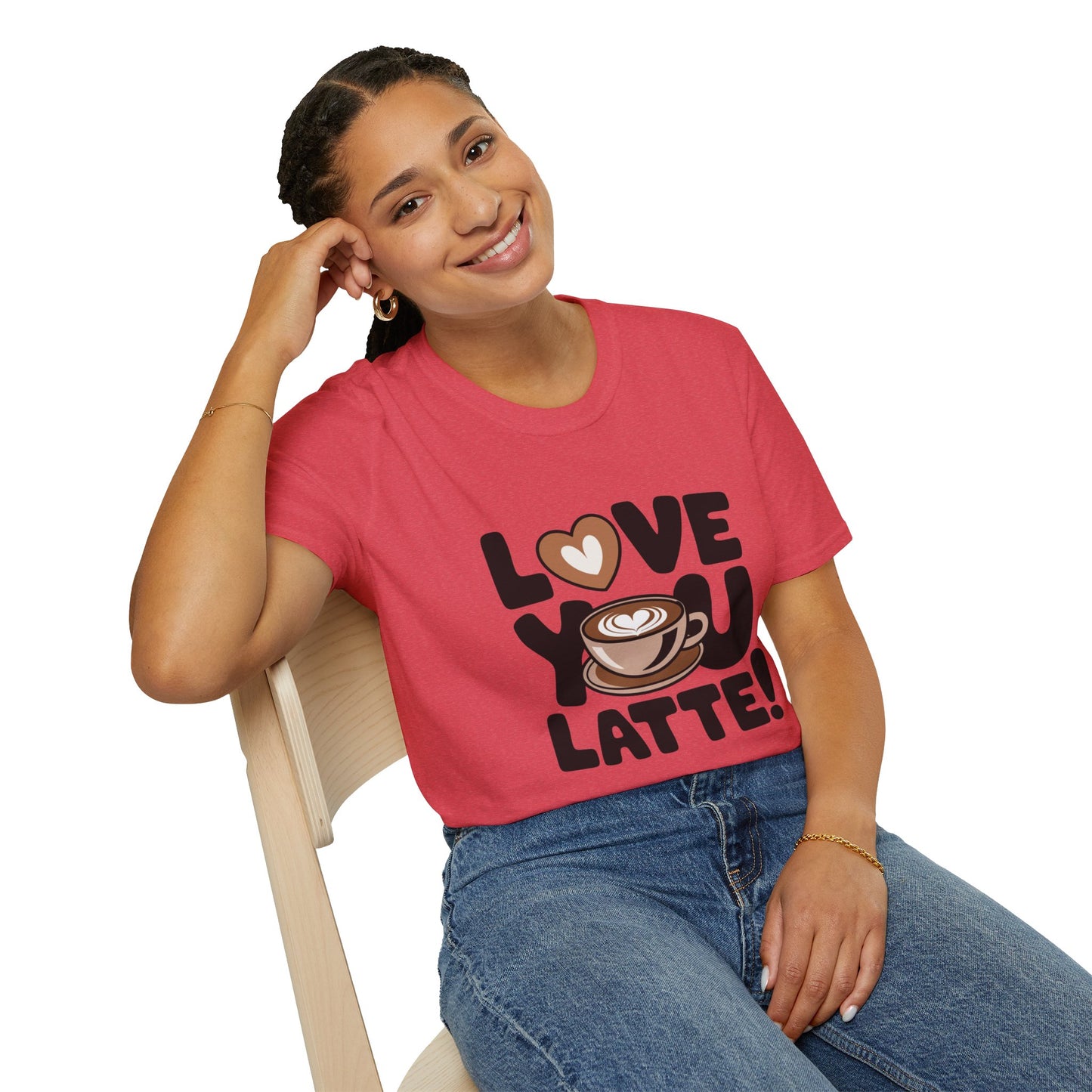 Love You Latte T‑Shirt – Cute Coffee Pun Tee | Latte Lover Gift | Coffee Humor Graphic Tee | Unisex Soft Cotton Coffee Shirt