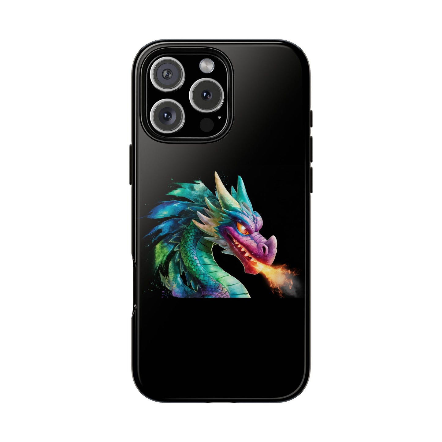 Dragon iPhone Case - Fantasy Fire-Breathing Art Protective Cover - Bookish Dark Academia Aesthetic Gift for Teens and Adults