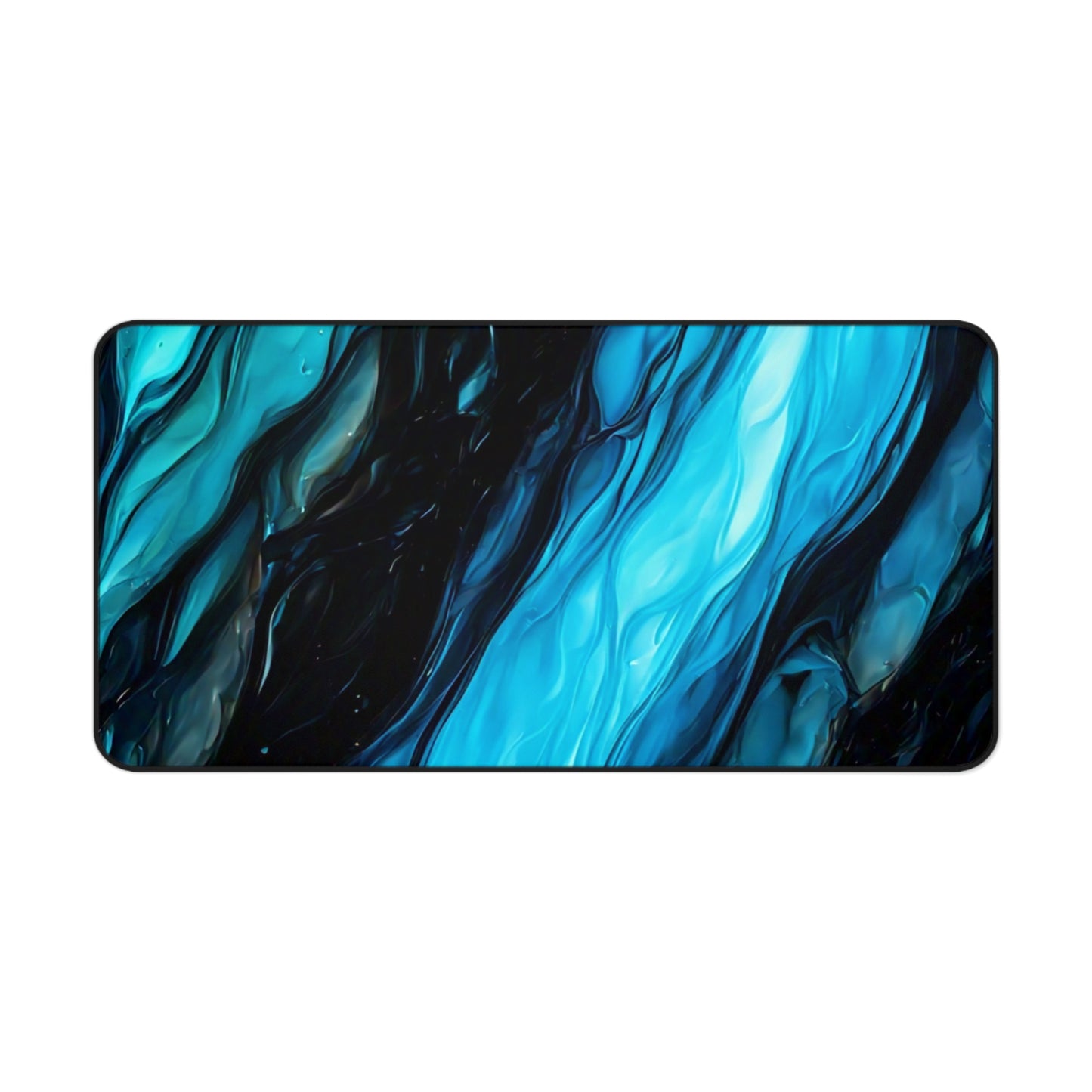 Elegant Blue Marble Desk Mat – Stylish Office Decor for Home and Workspaces
