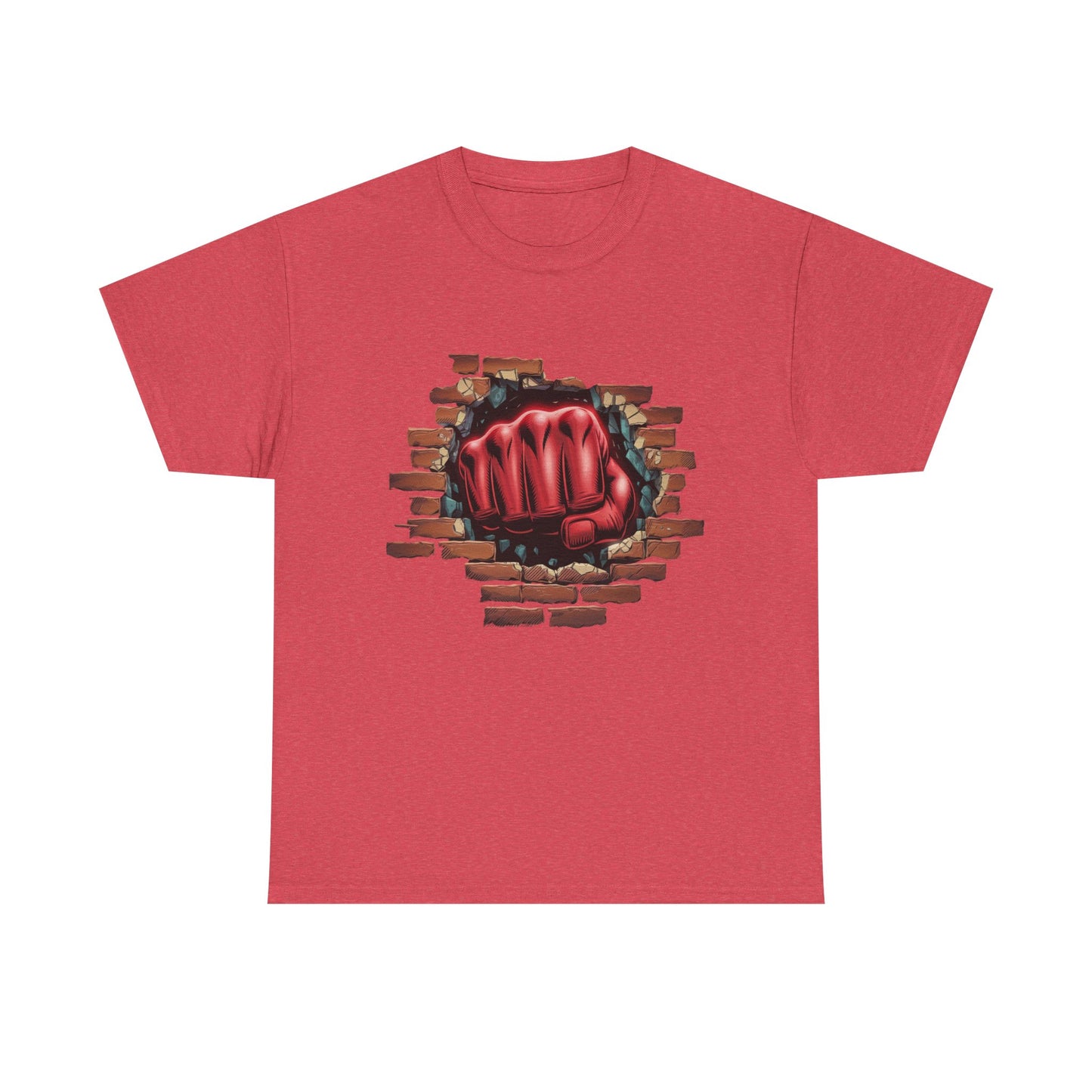 Impact Fist Graphic T-Shirt – Punch Through Brick Wall Design | Bold Streetwear Tee for Fighters, Gym & Edge-Lovers