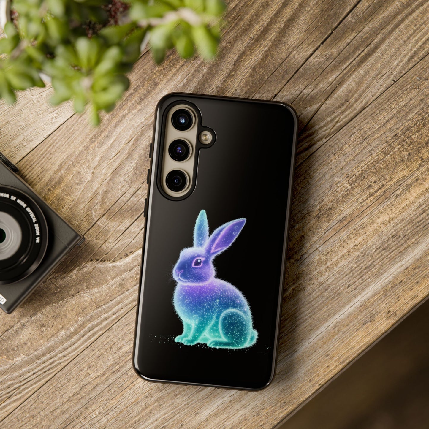 Samsung Case Bioluminescent Easter Bunny Design Easter Phone Case Easter Bunny Samsung Case Easter Accessory