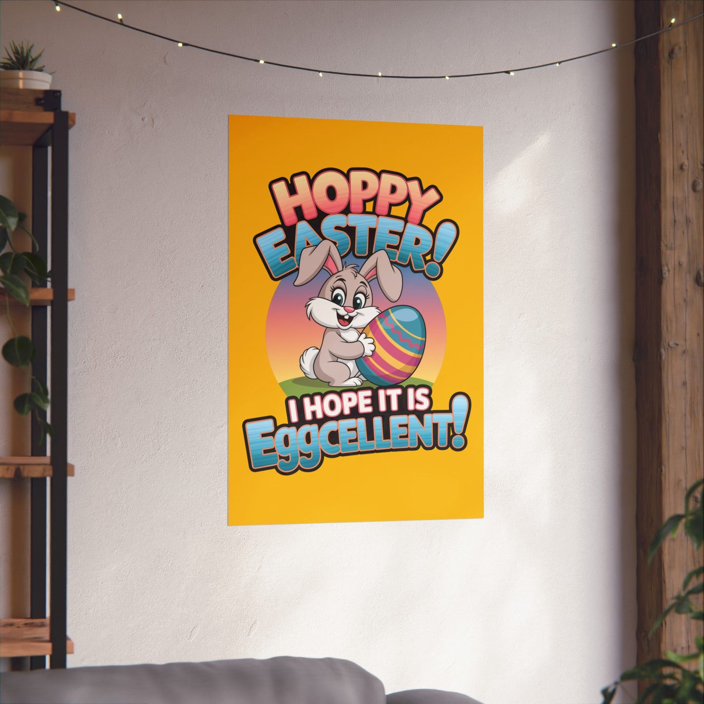 Easter Bunny Poster Easter Decor Easter Bunny Decor Home Decor Holiday Decorations Easter Art Wall Art