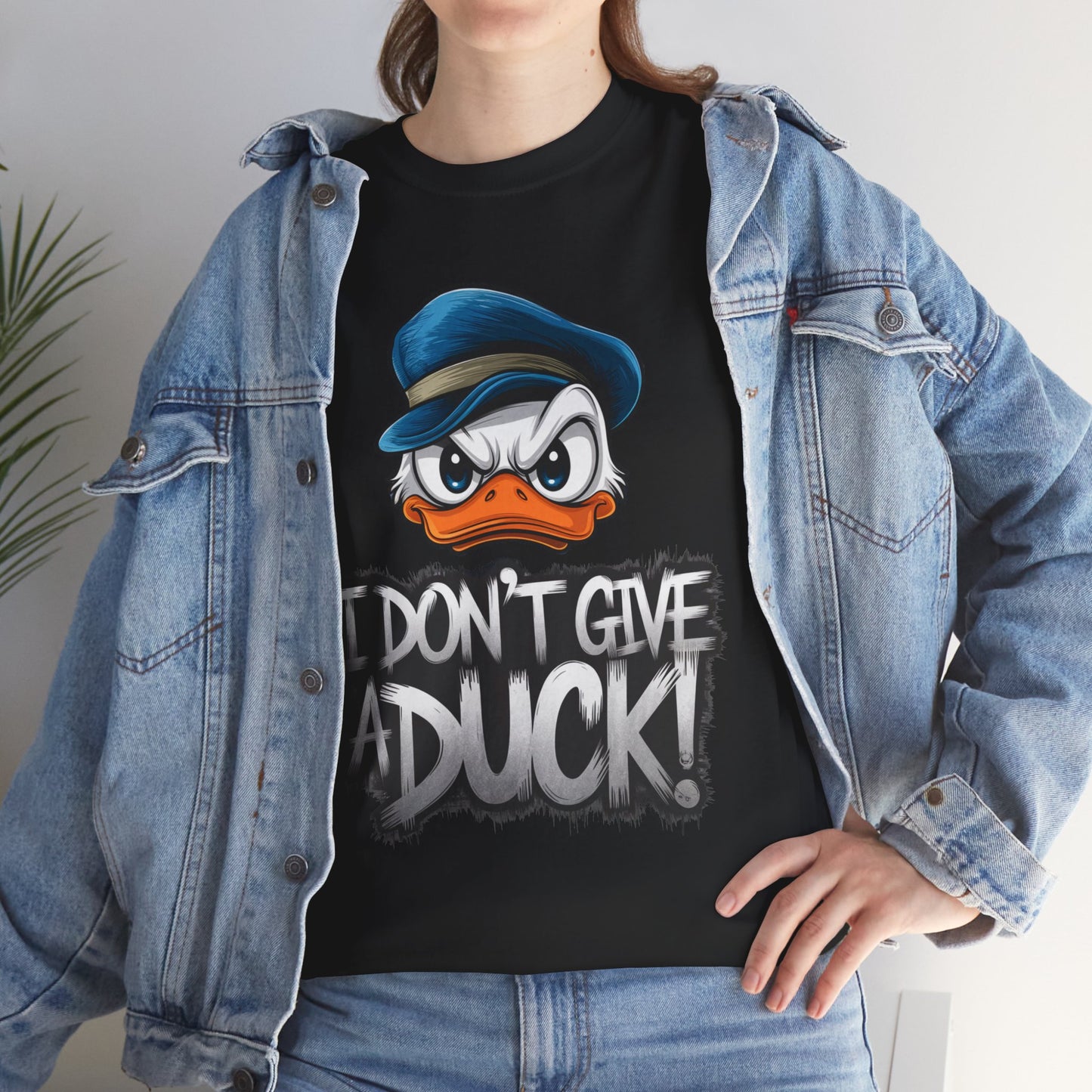 I Don’t Give a Duck Shirt – Funny Grumpy Duck Tee – Sarcastic Animal Graphic Shirt – Unisex Gift for Duck Lovers & Meme Fans