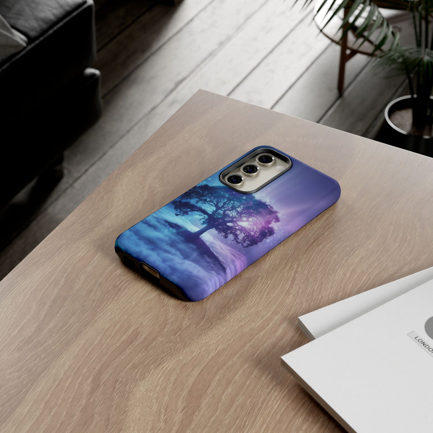 Samsung Phone Case - Dreamy Tree in the Clouds Design