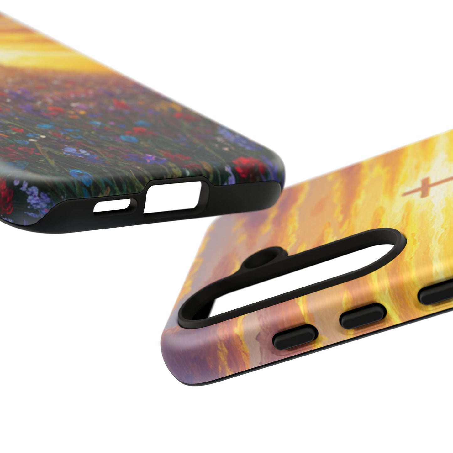 Samsung Phone Case - Monet Style Cross Christian Phone Case Spiritual Case Inspirational Samsung Case