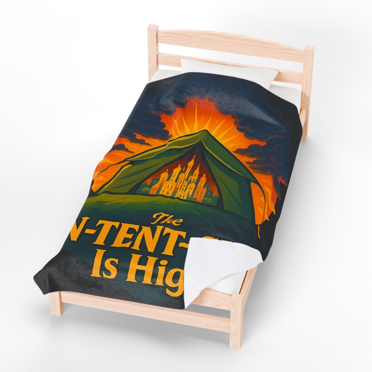 Plush Blanket - The In-Tent-City is High Intensity Throw Decor Funny Blanket