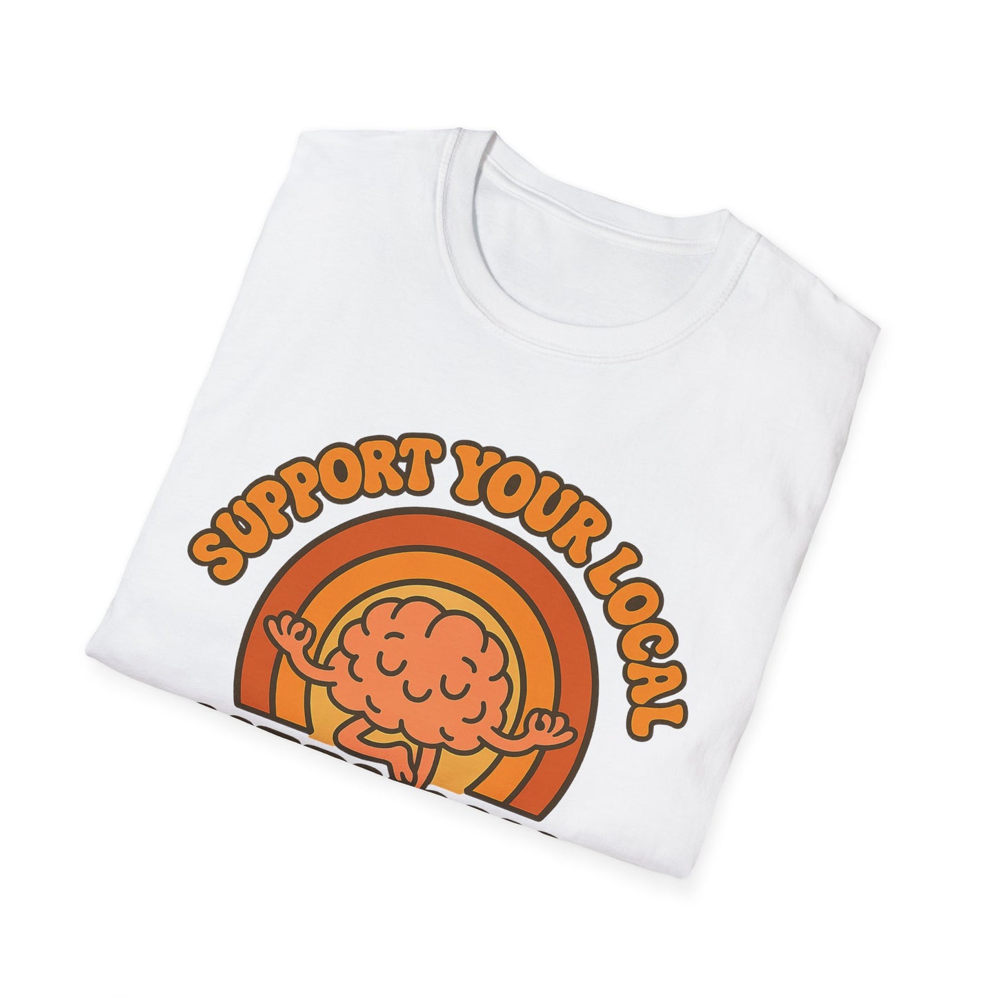 Support Your Local Nervous System T-Shirt | Funny Brain Tee, Neurodiversity Gift, Mental Health Humor Shirt, Science Geek Retro Tee