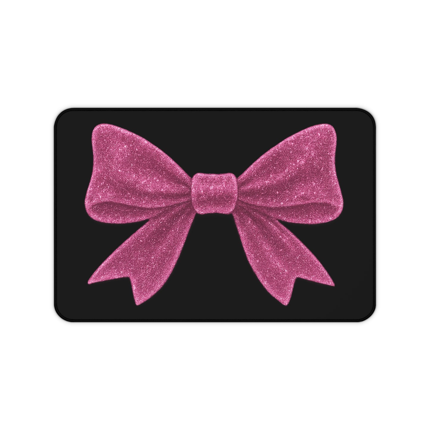Pink Glitter Bow Desk Mat β Coquette Aesthetic Mouse Pad XL β Cute Girly Office Decor β Soft Girl Gaming Desk Mat β Pinkcore Desk Accessory