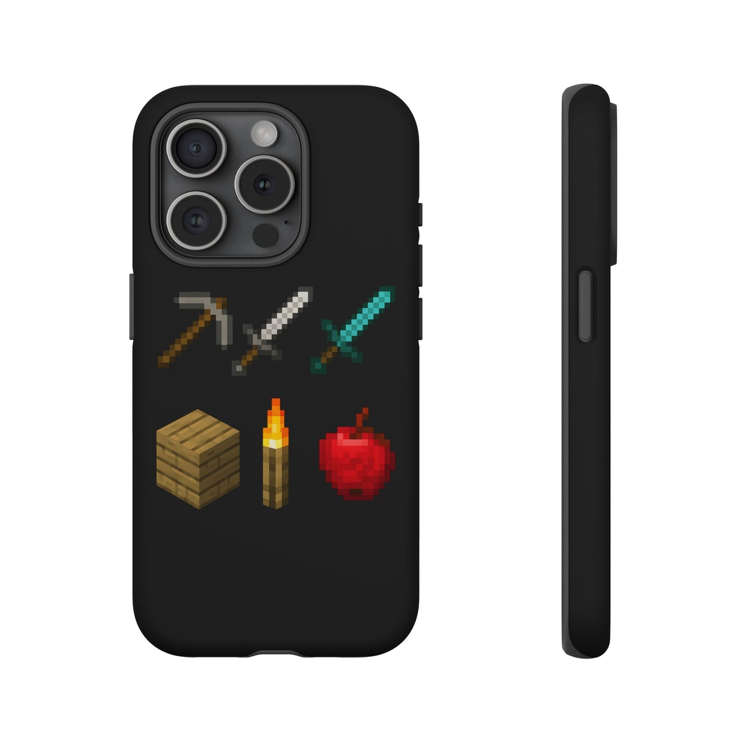 Pixel Art iPhone Case - Gaming-Inspired Tough Case for Gamers inspired by Minecraft Phone Case