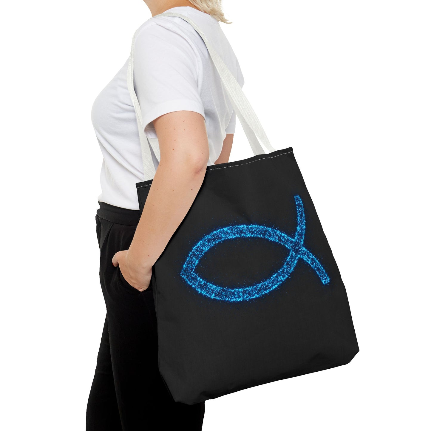 Sparkling Fish Symbol Tote Bag - Inspirational Vibes