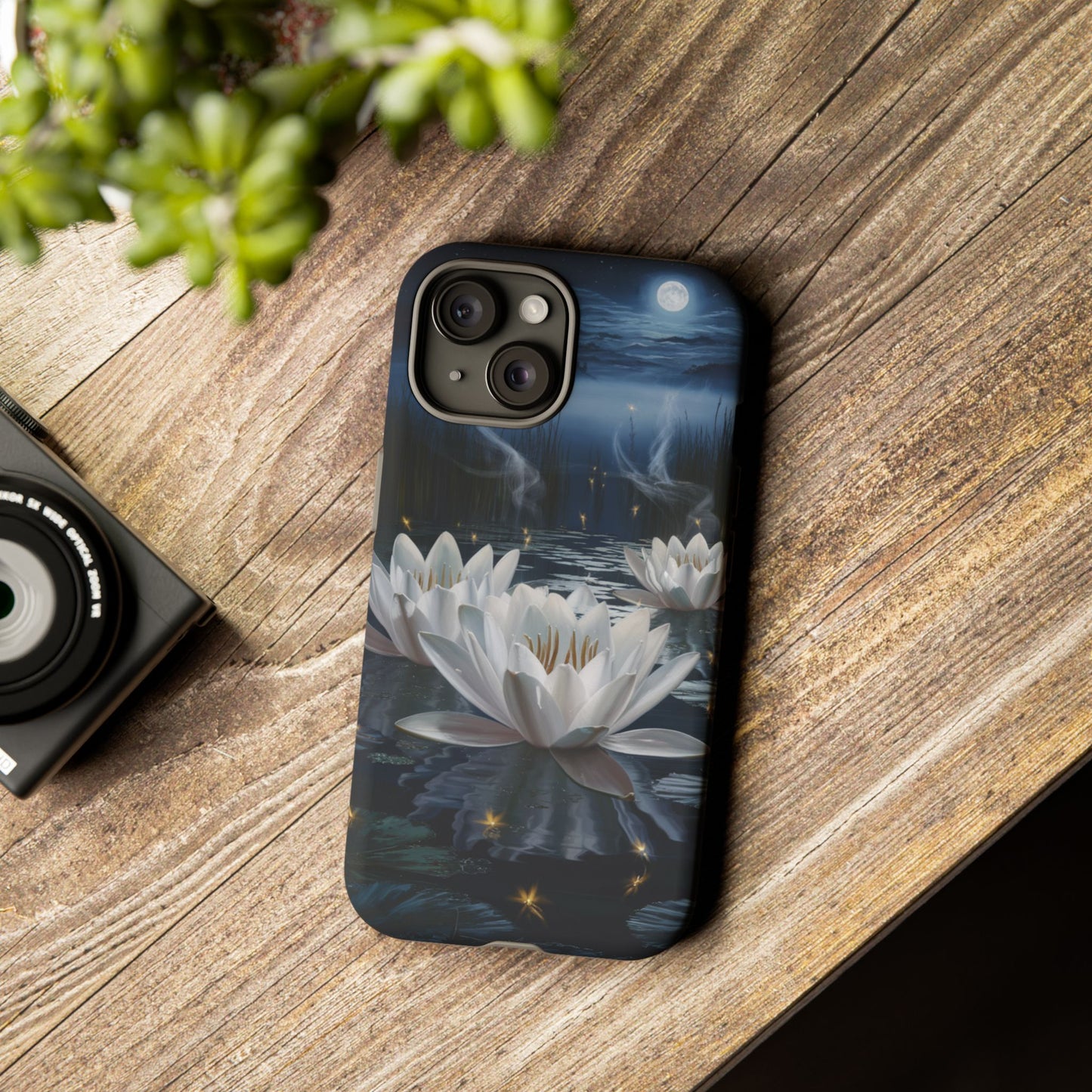 iPhone Case - Water Lilies Moonlight Design