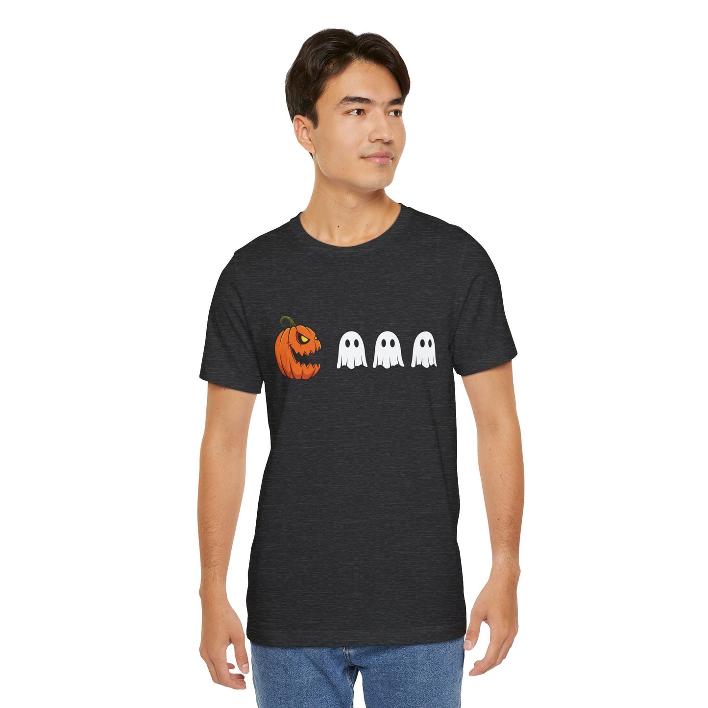 Pumpkin Pac-Man Shirt, Halloween Arcade Tee, Pumpkin Chase Ghosts Tee, Retro Gaming Halloween, Spooky Season Shirt, Vintage Game Pumpkin Top