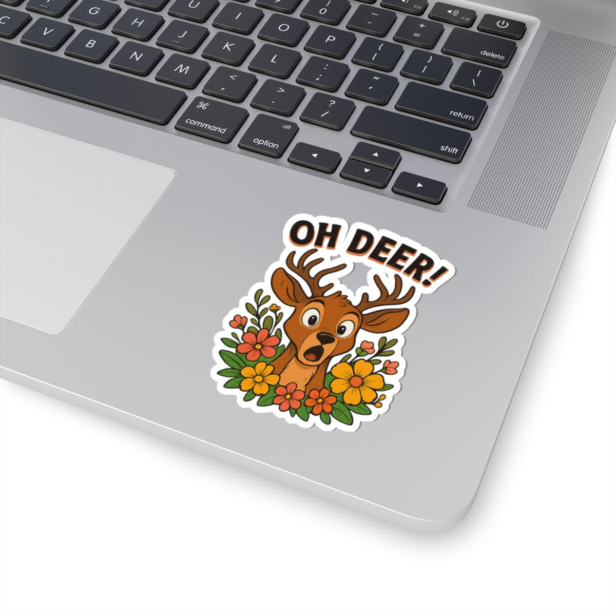 Sticker - Startled Deer 'Oh Deer' Decal Nature Decor Unique Gift for Animal Lovers