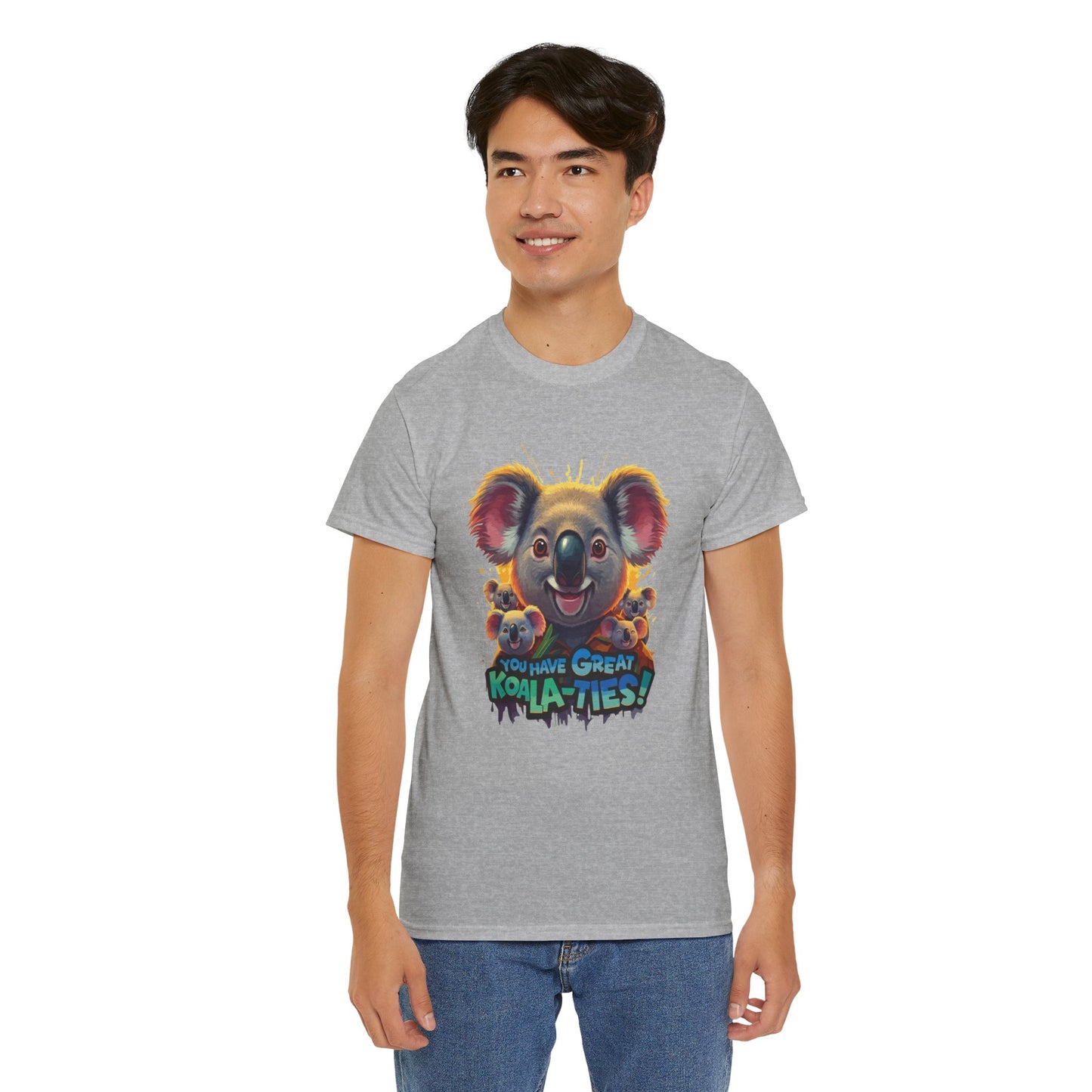 You Have Great Koala‑ties Tee – Cute Koala Pun T‑Shirt, Animal Lover Gift, Funny Wildlife Graphic, Unisex Casual Tee