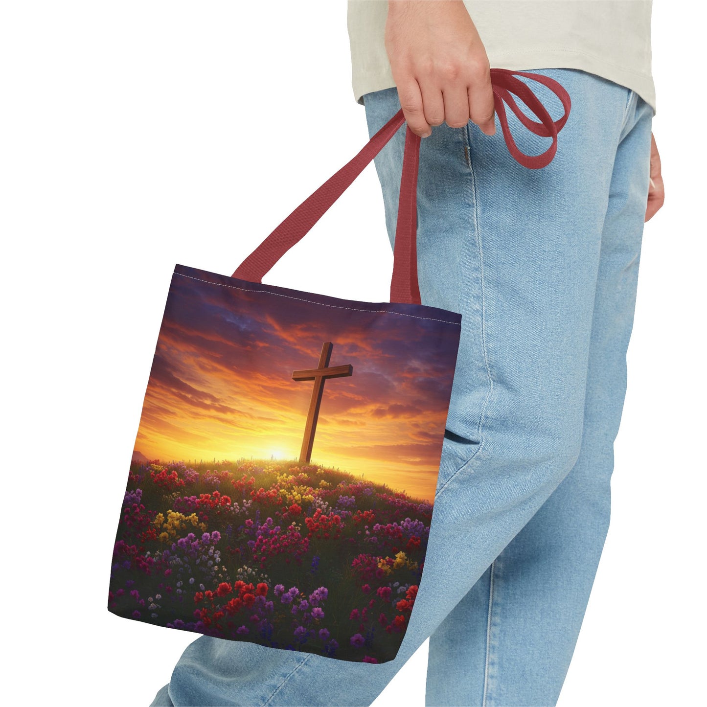 Da Vinci Cross Tote Bag Christian Bag Spiritual Tote Religious Tote Bag