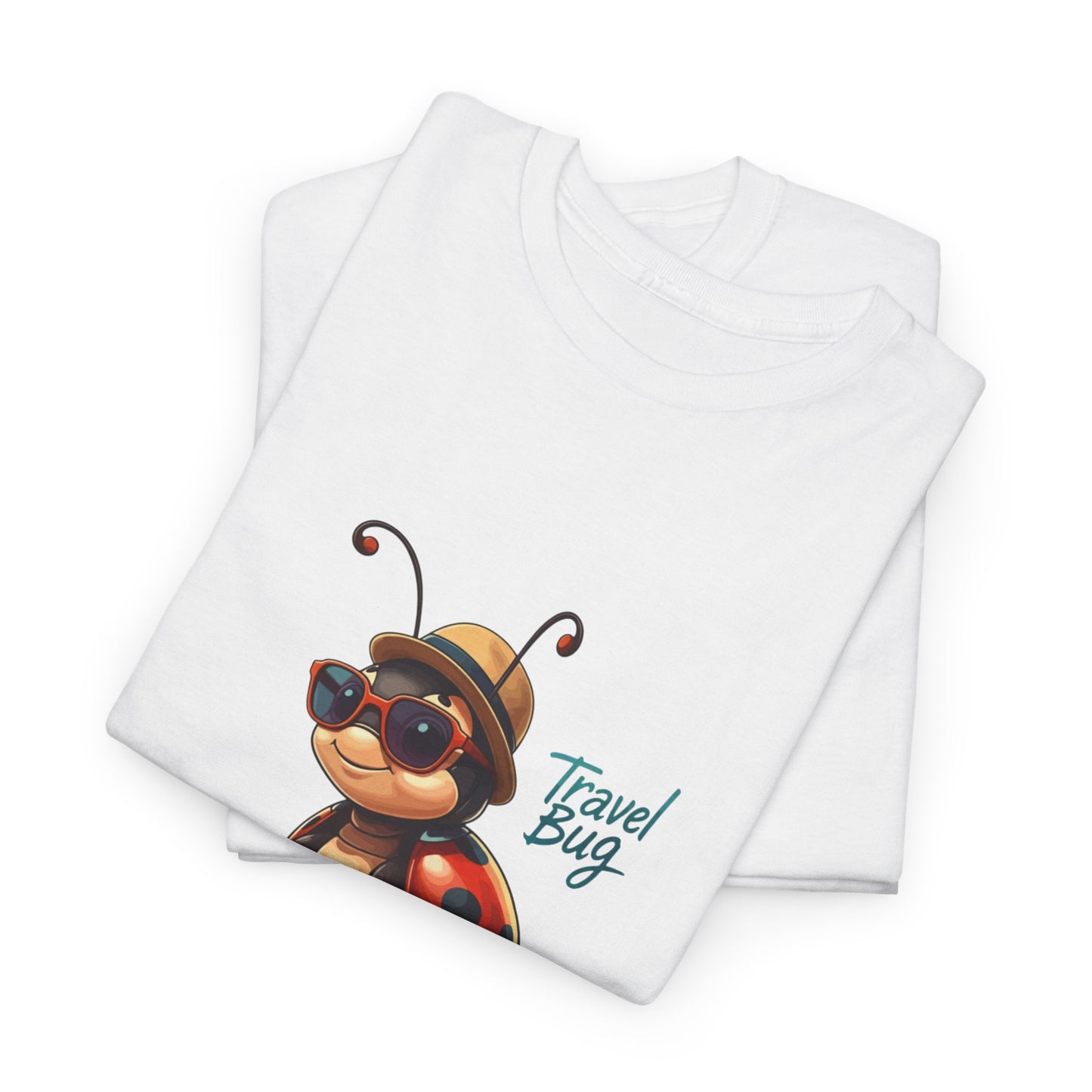 Travel Bug T-Shirt – Cute Ladybug Travel Tee | Funny Wanderlust Shirt for Travel Lovers | Unisex Graphic Tee Gift for Adventurers