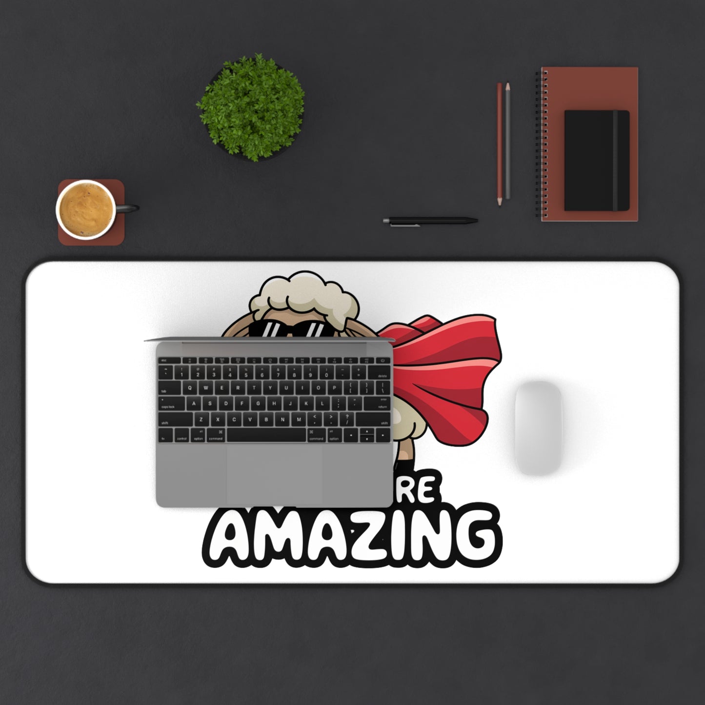 Ewe Are Amazing Desk Mat Funny Sheep Mouse Pad Motivational Office Gift Cute Teacher Desk Decor Gaming or Work Setup Mat