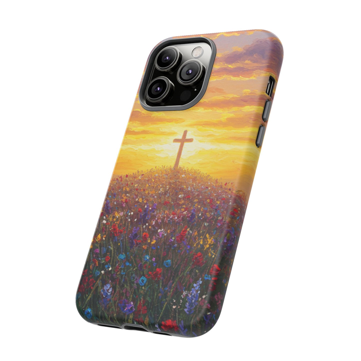 iPhone Case: Monet Style Cross Phone Case Christian Case Inspirational iPhone Case Spiritual Phone Case