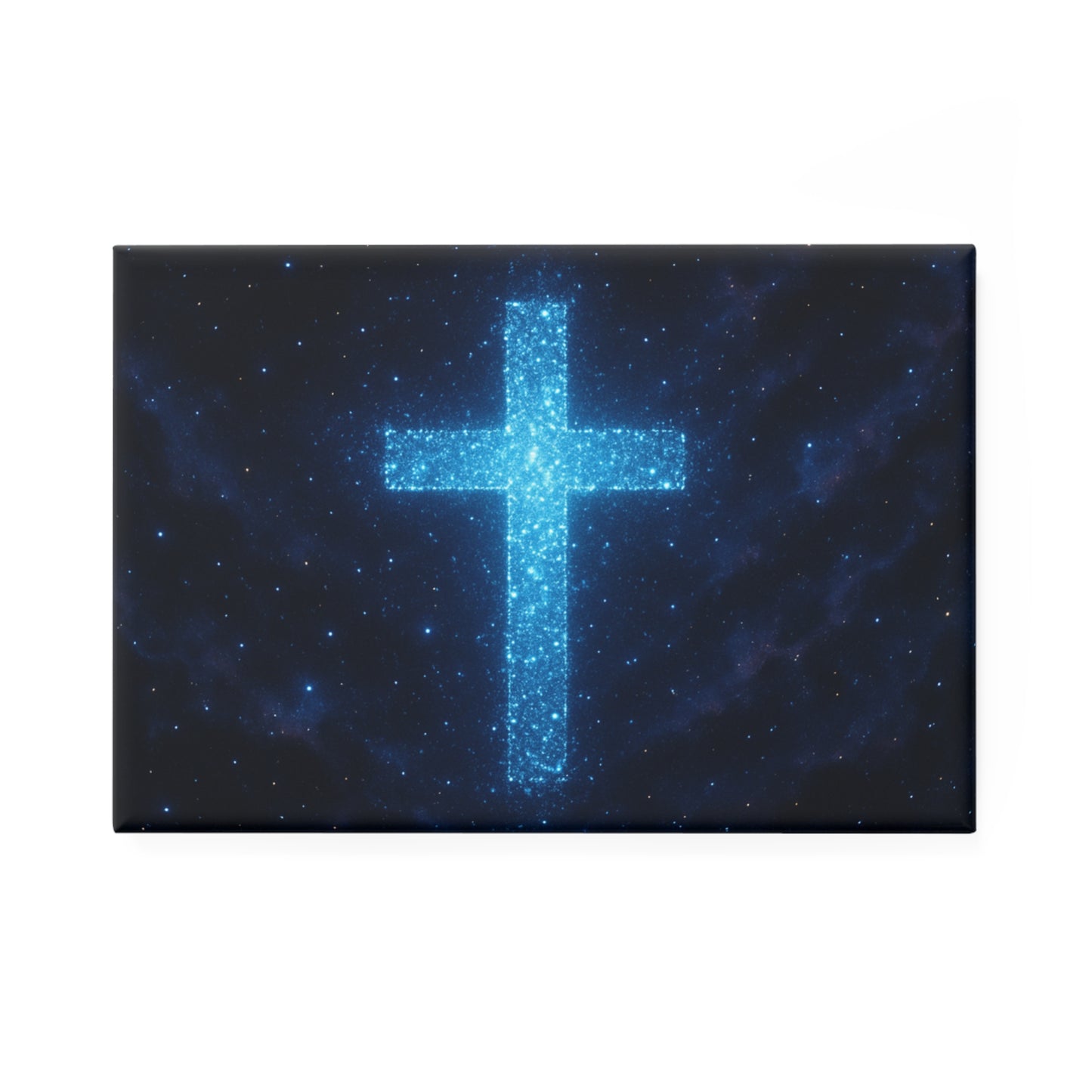 Button Magnet, Bioluminescent Cross Rectangle Magnet - Fun Home Decor Christian Decoration Spiritual Magnet Gift for Believer