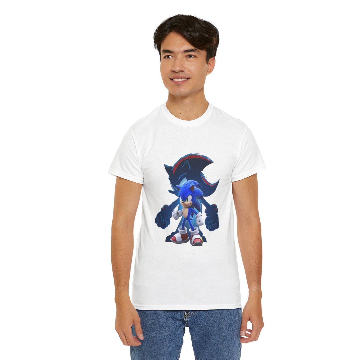 Blue Speed Hero Graphic Tee | Retro Gaming Legend T-Shirt | Fan Inspired Gamer Apparel | Cool Vintage Style Unisex Shirt for Adults & Teens