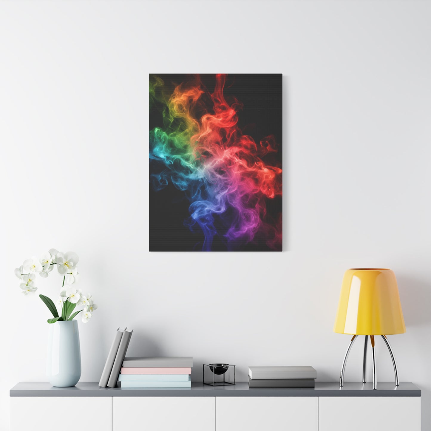 Canvas Wall Art Colorful Smoke Streak