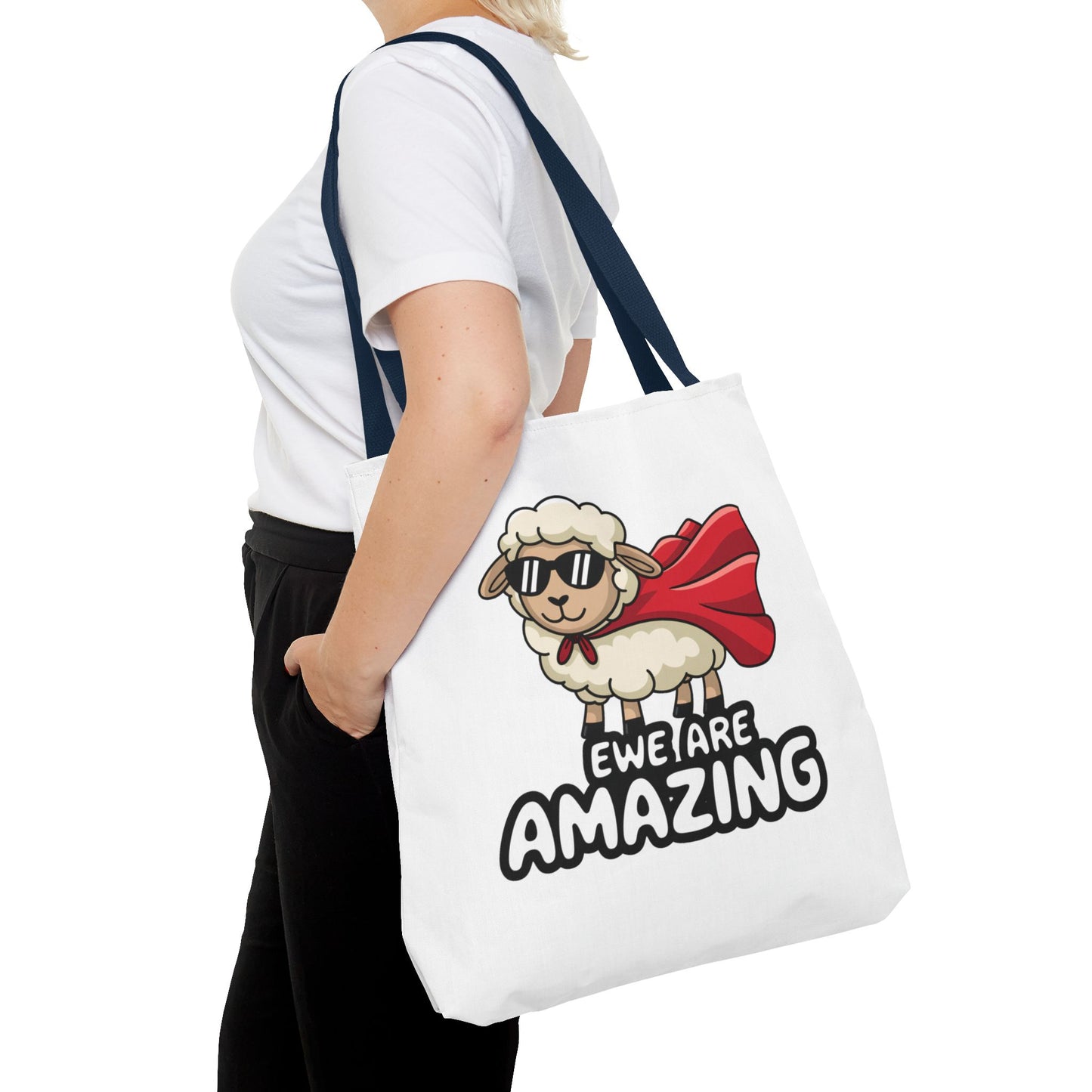 Sheep Tote Bag - Ewe Are Amazing Inspirational Bag Everyday Tote Funny Bag