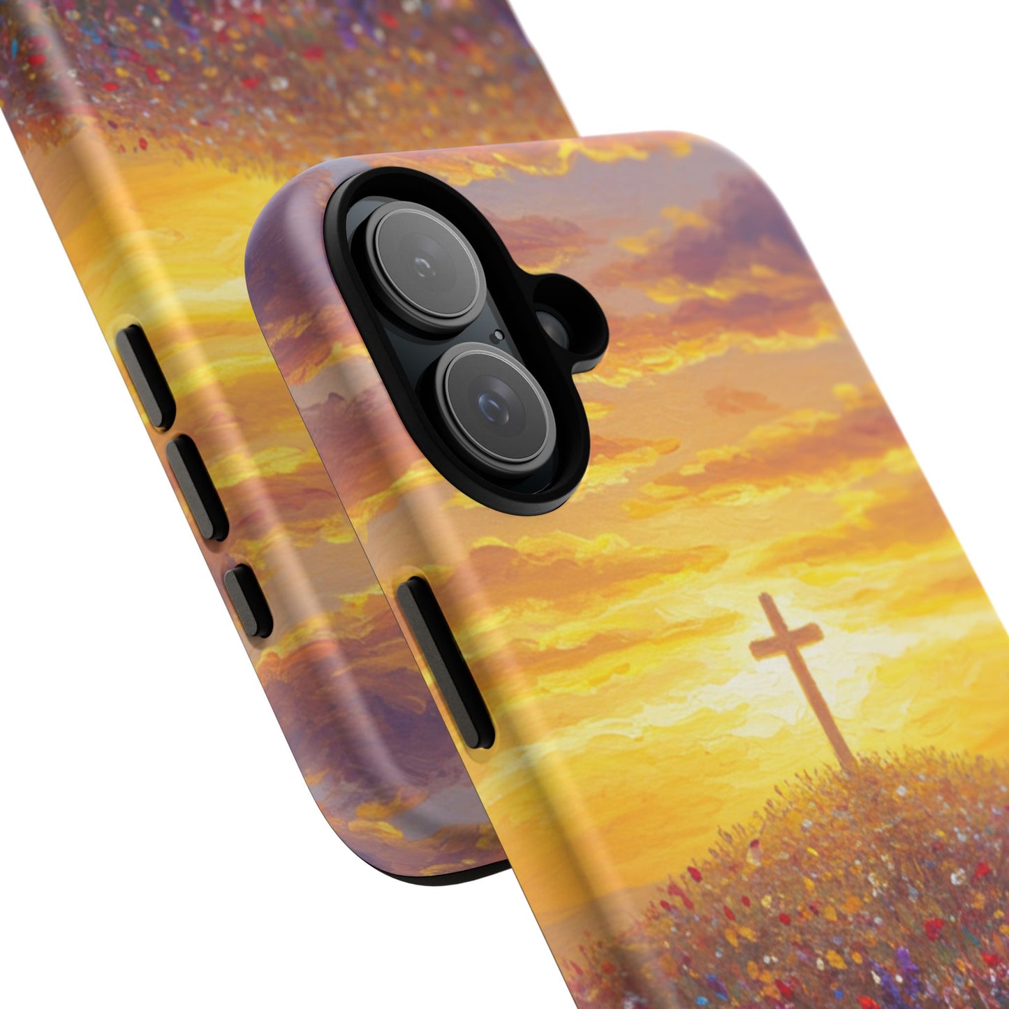 iPhone Case: Monet Style Cross Phone Case Christian Case Inspirational iPhone Case Spiritual Phone Case