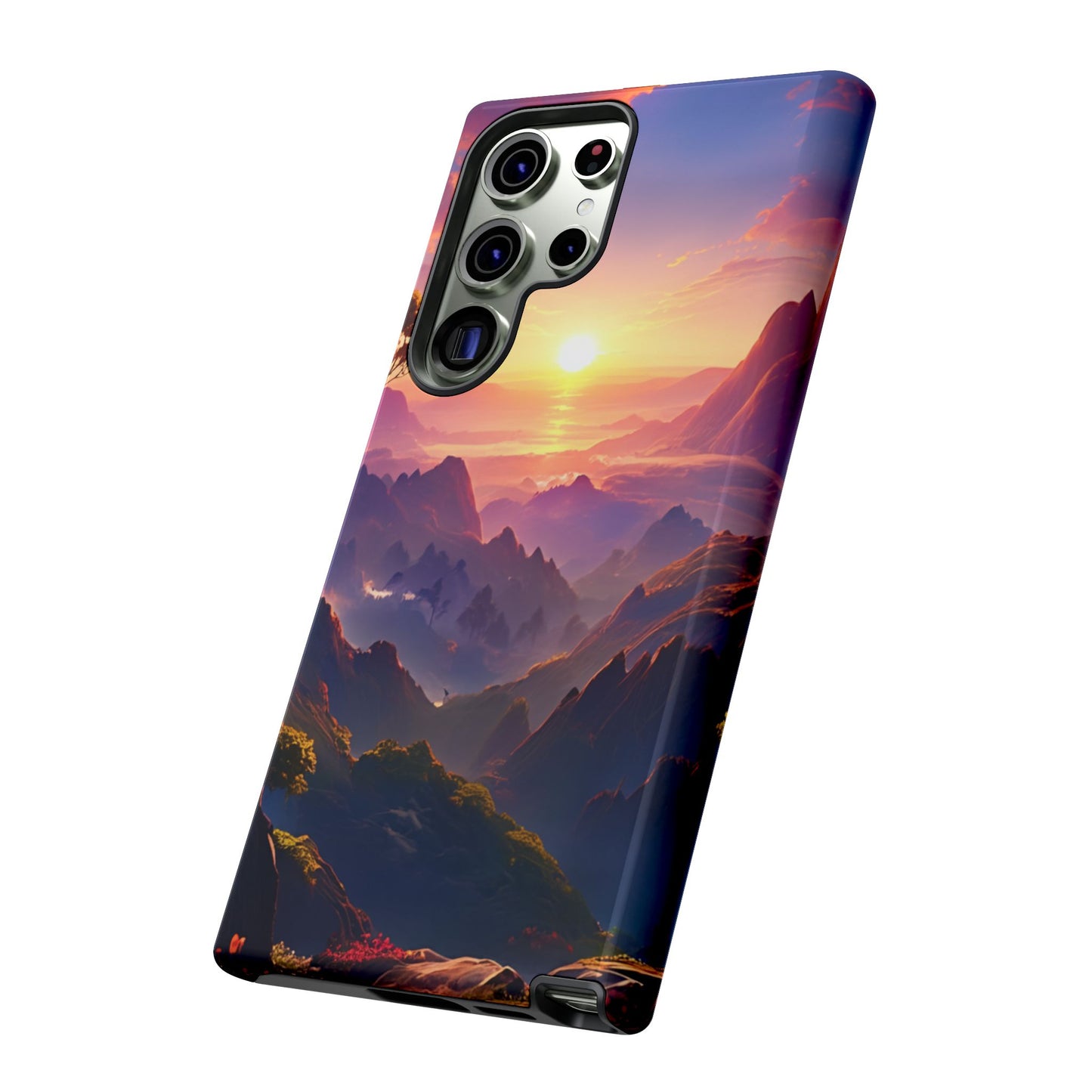Samsung Tough Case Sunset Landscape Illustration